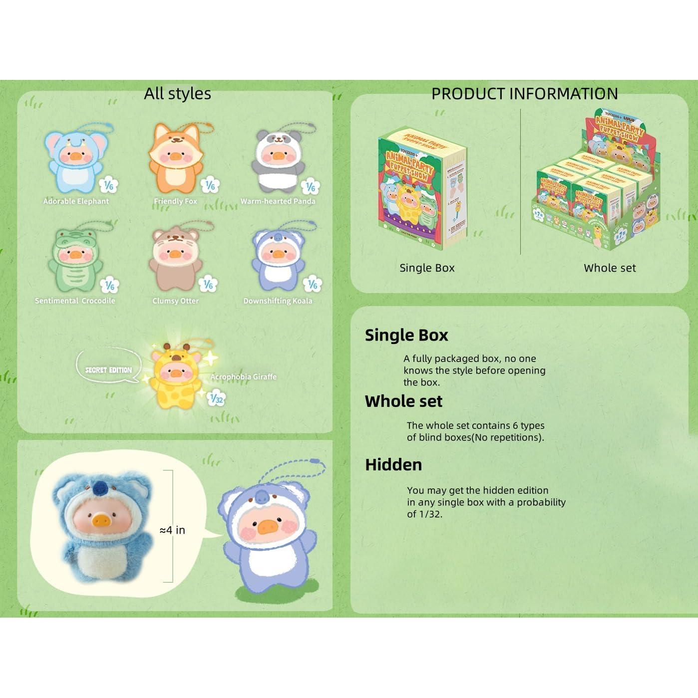 Títere de Dedos Lulu El Cerdito de Felpa - Caja Sorpresa