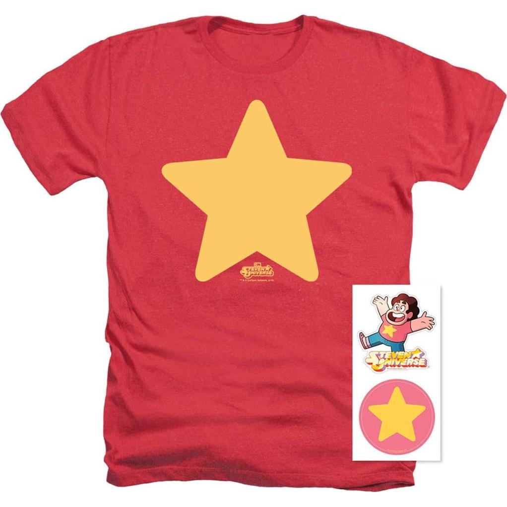 Camiseta Unisex Heather Steven Universe Popfunk - Mediana Roja