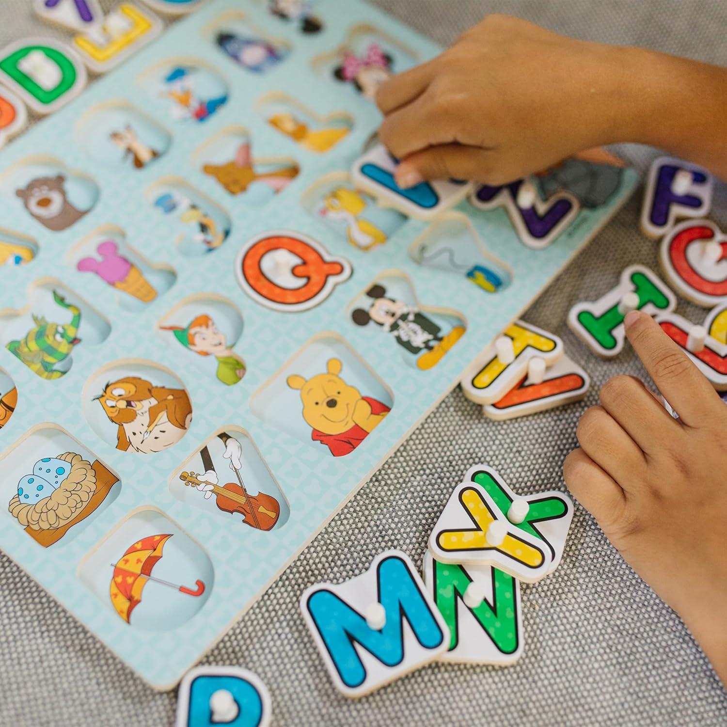 Rompecabezas de Madera Disney Melissa & Doug - Letras, Números y Formas