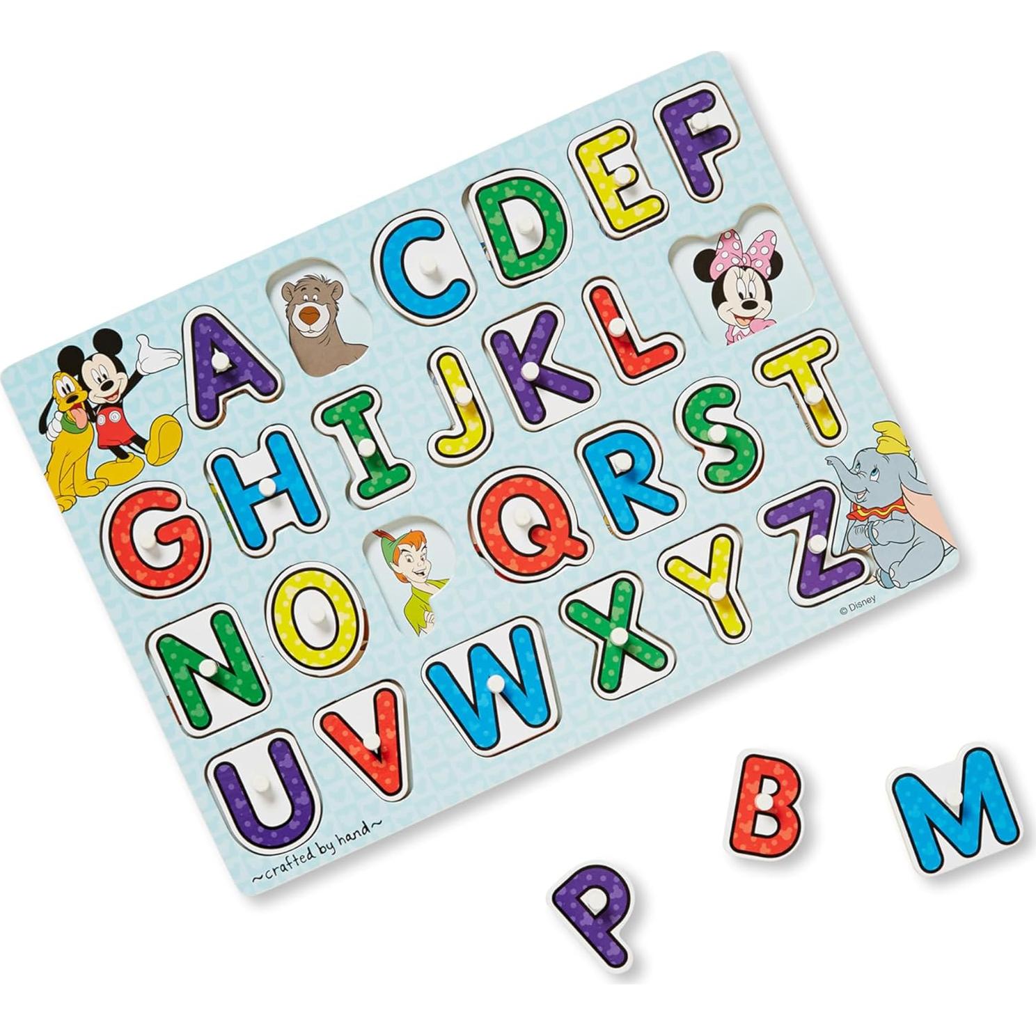 Rompecabezas de Madera Disney Melissa & Doug - Letras, Números y Formas