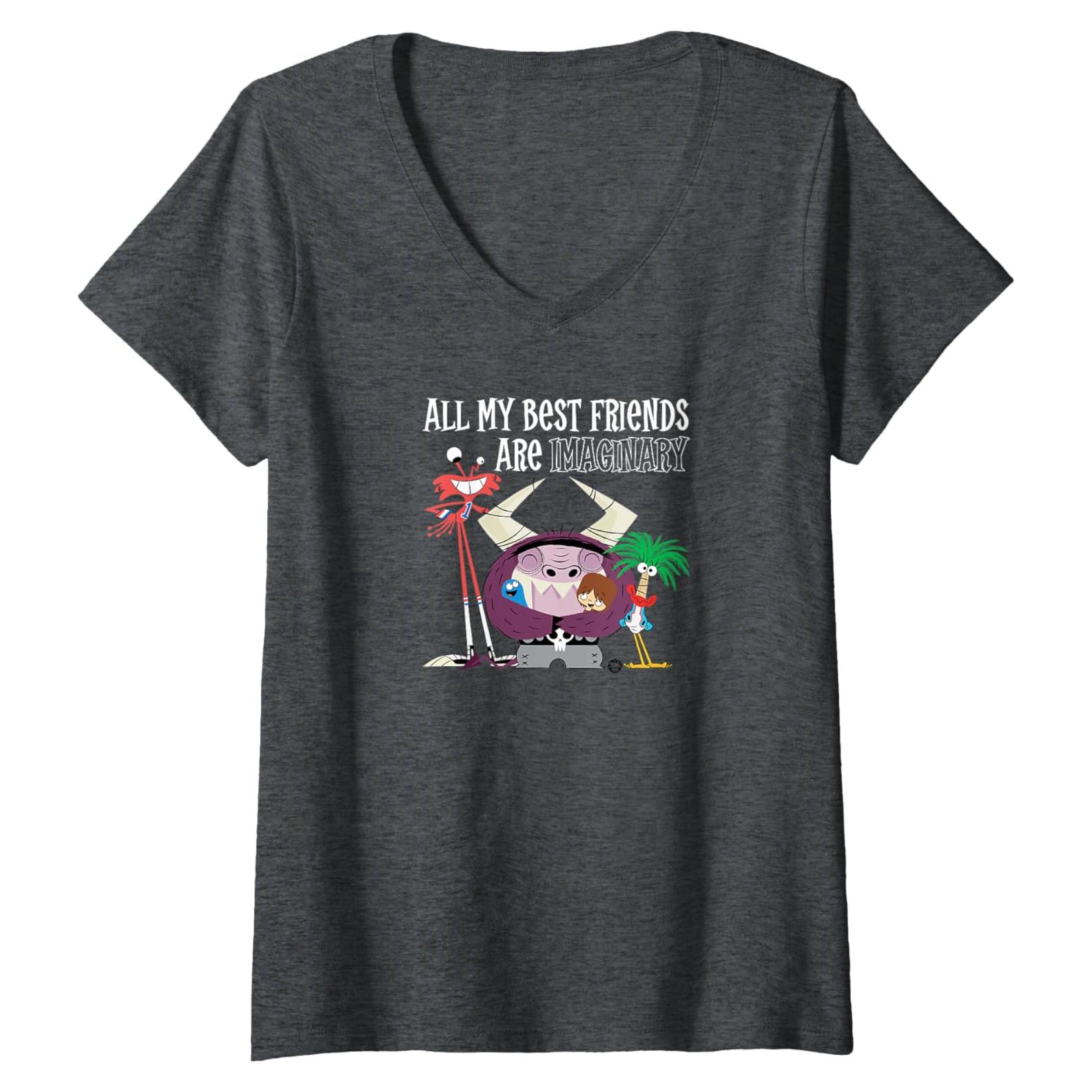 Camiseta V-Cuello Mujeres Foster's Home 100% Algodón