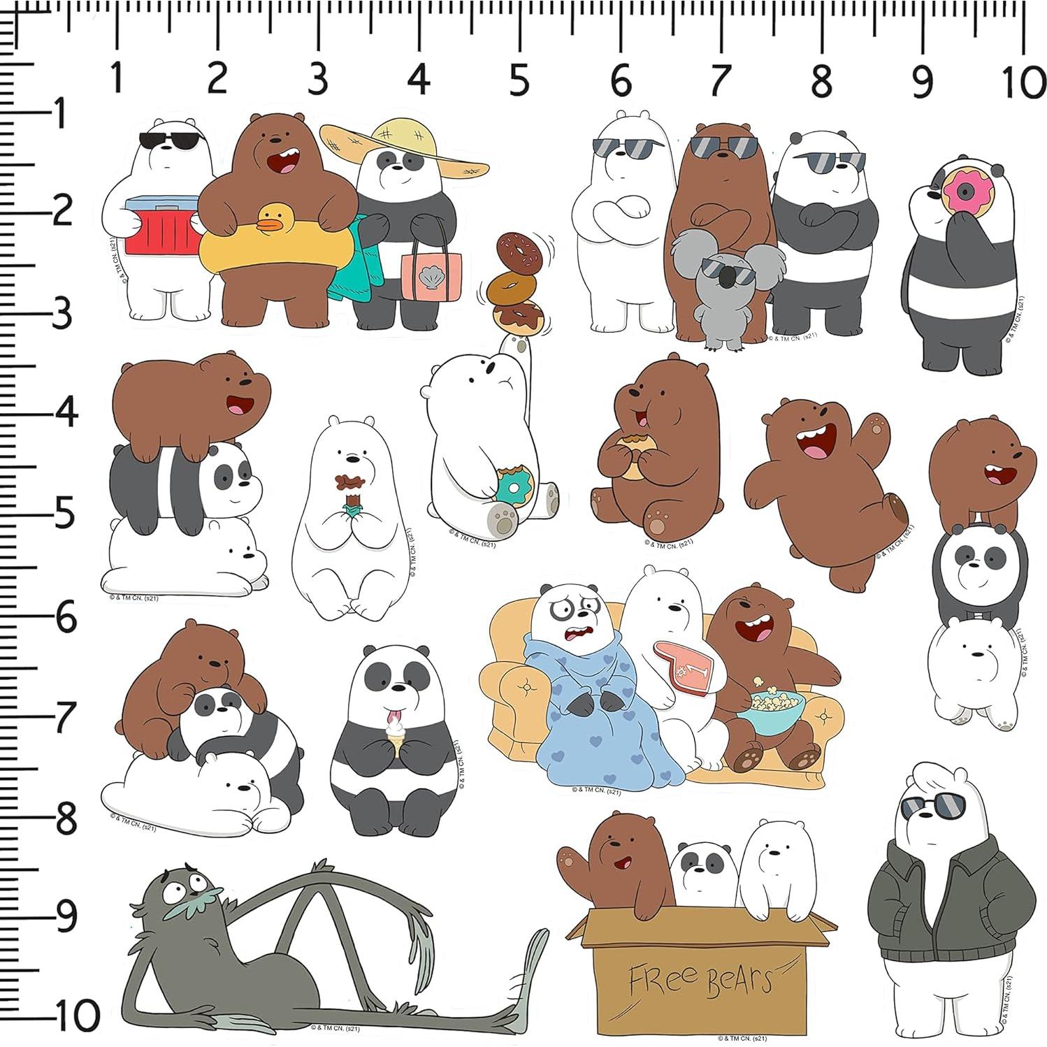 Paquete de 50 Pegatinas Troqueladas We Bare Bears - Vinilo