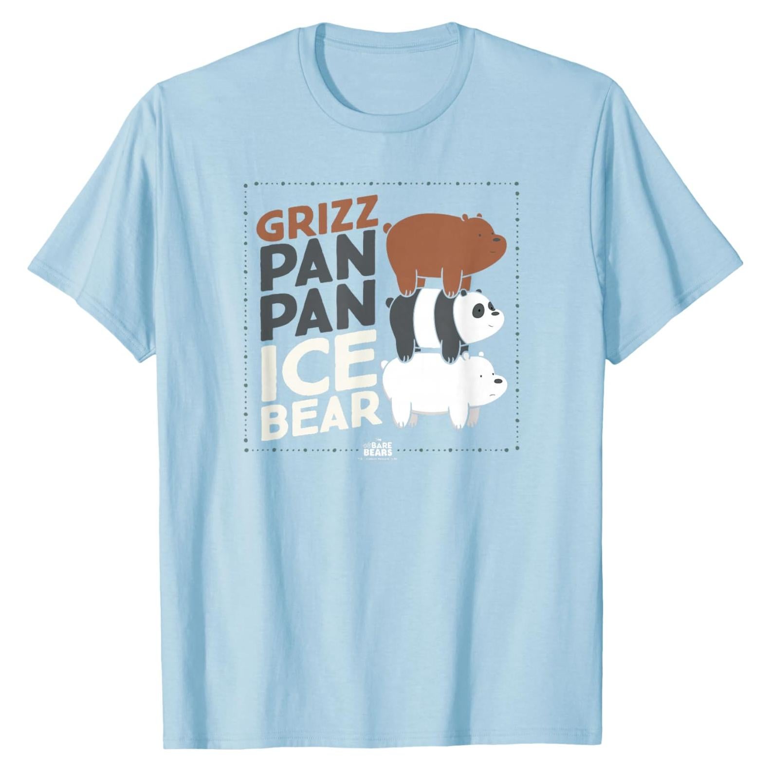 Camiseta We Bare Bears Grizz Panda Ice Bear Unisex