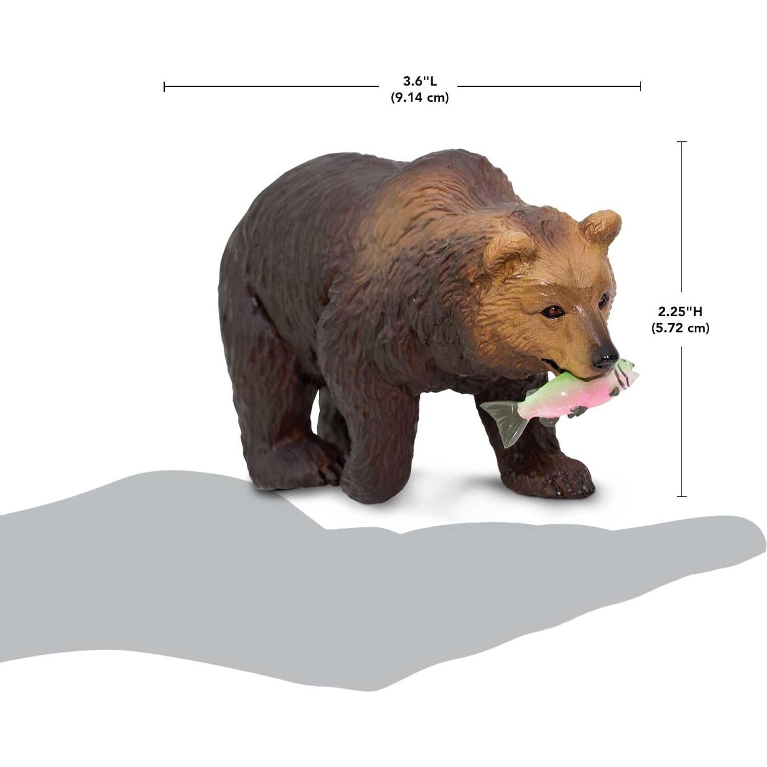 Figurita Oso Grizzly Safari Ltd - Juguete Educativo 11.43 cm