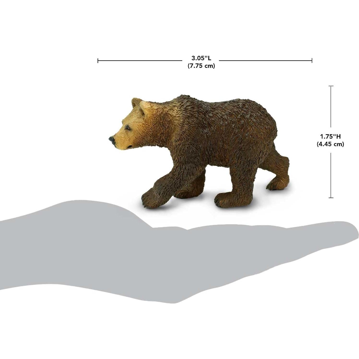 Figurita Cachorro Oso Grizzly Safari Ltd. 7.62 cm Plástico