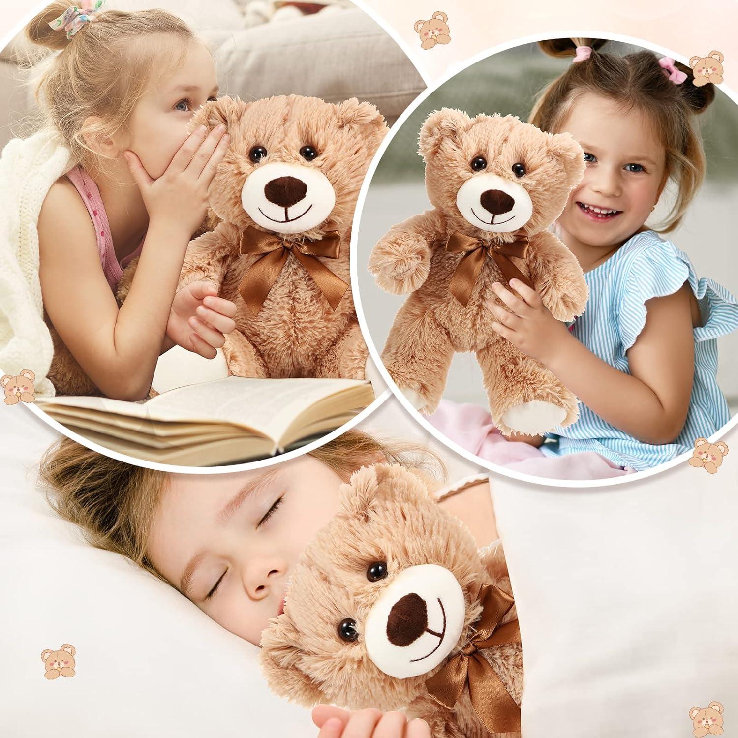 6 Osos de Peluche Suave HyDren 35 cm para Baby Shower