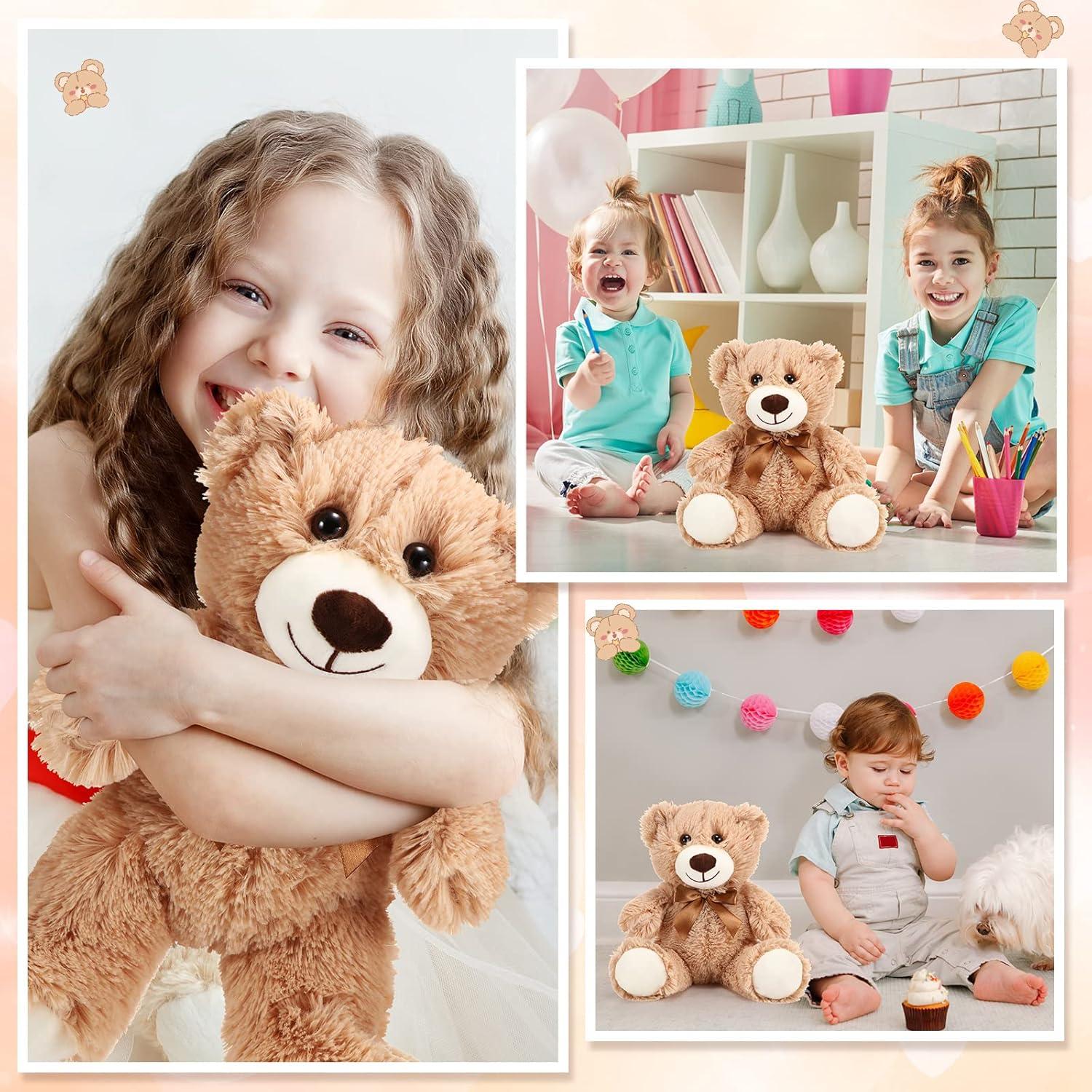 6 Osos de Peluche Suave HyDren 35 cm para Baby Shower
