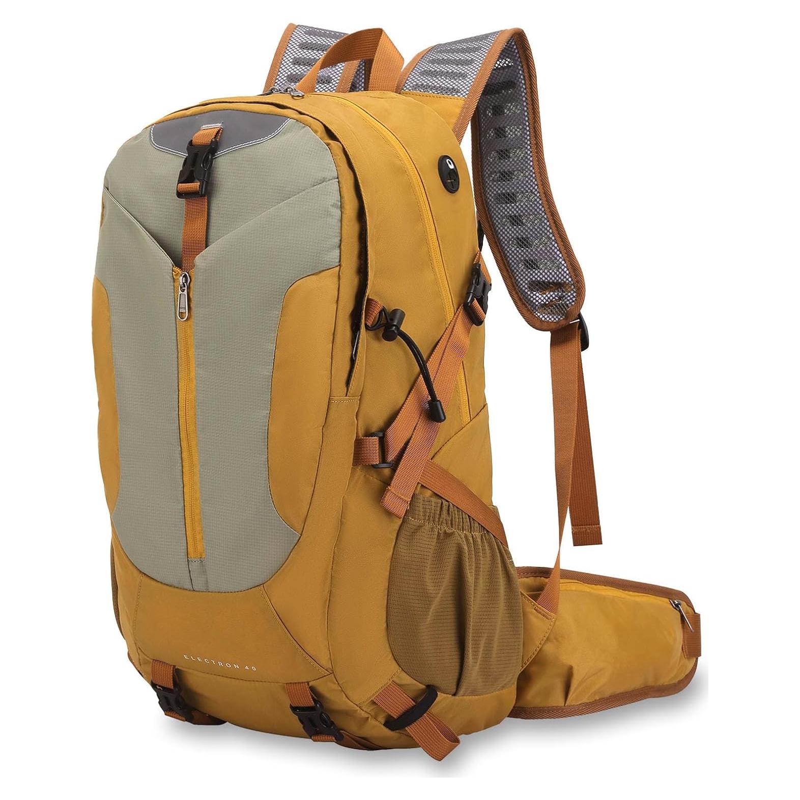 Mochila de Senderismo UTIAMIAOGONGO 40L Impermeable Amarillo