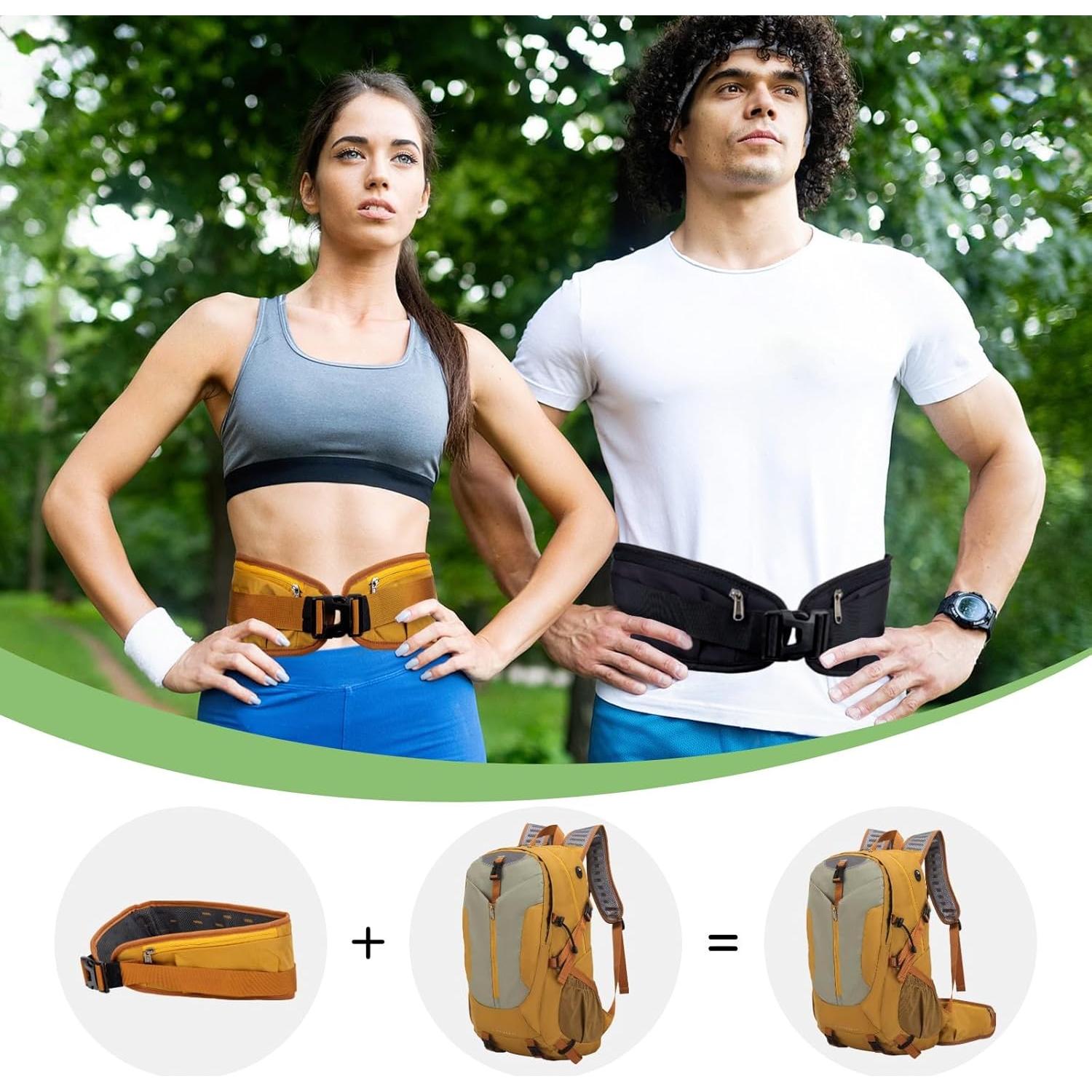 Mochila de Senderismo UTIAMIAOGONGO 40L Impermeable Amarillo