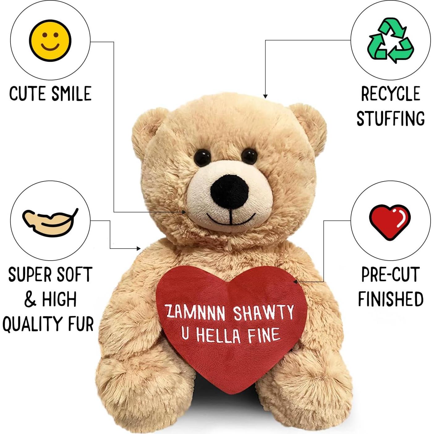 Oso de Peluche Ingenioso Witty Bears 10" Beige - Regalo Divertido