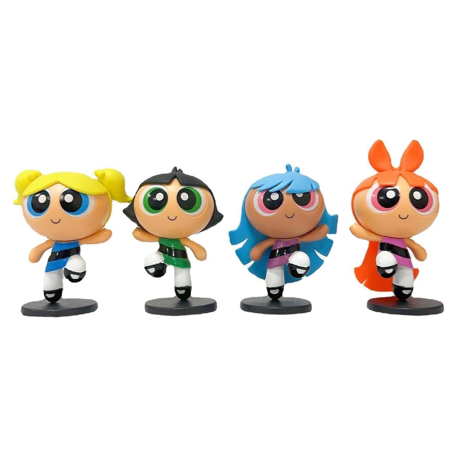 Figuras de Vinilo Las Chicas Policías 4 Pcs 8.89 cm Zcyx0514