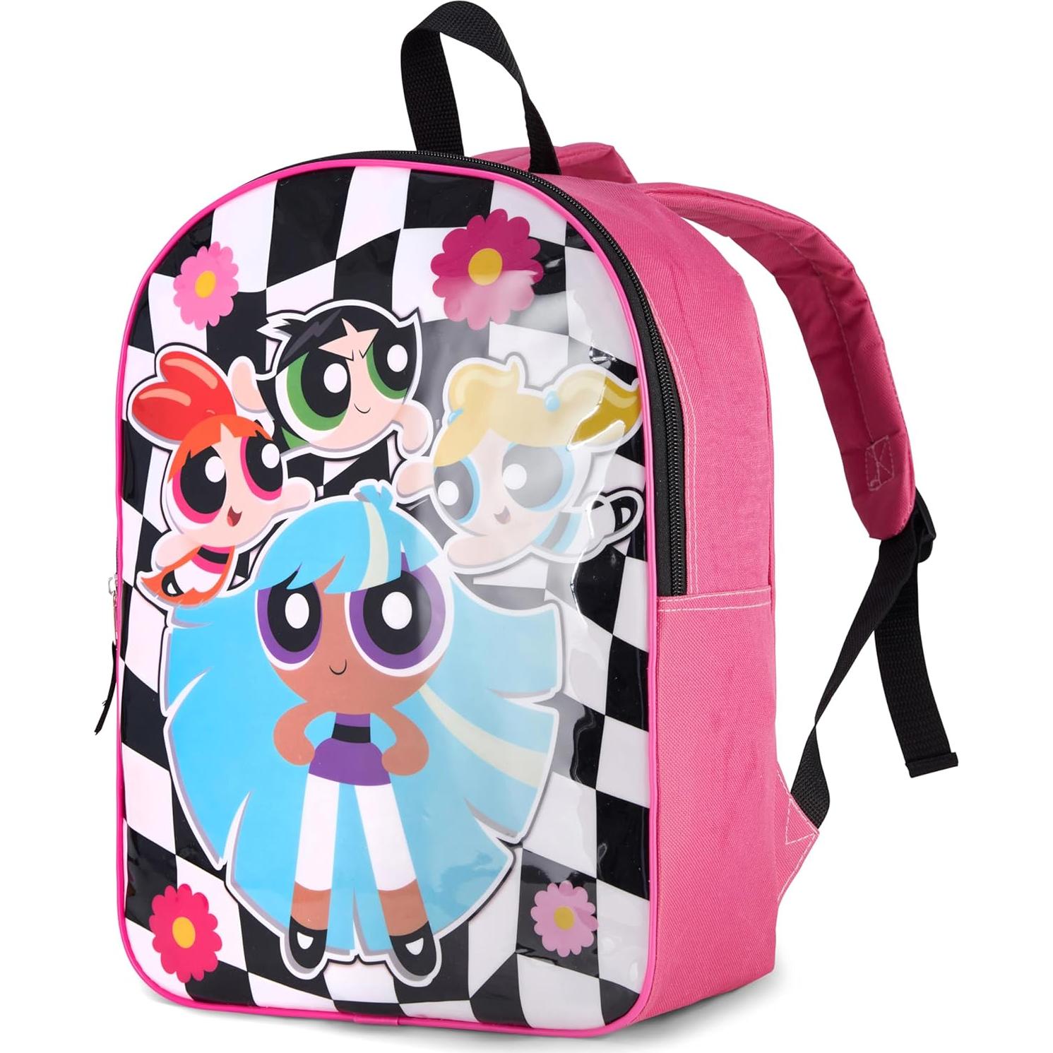 Mochila Powerpuff Girls Rosa 38.1x29.2x11.4 cm para Niñas