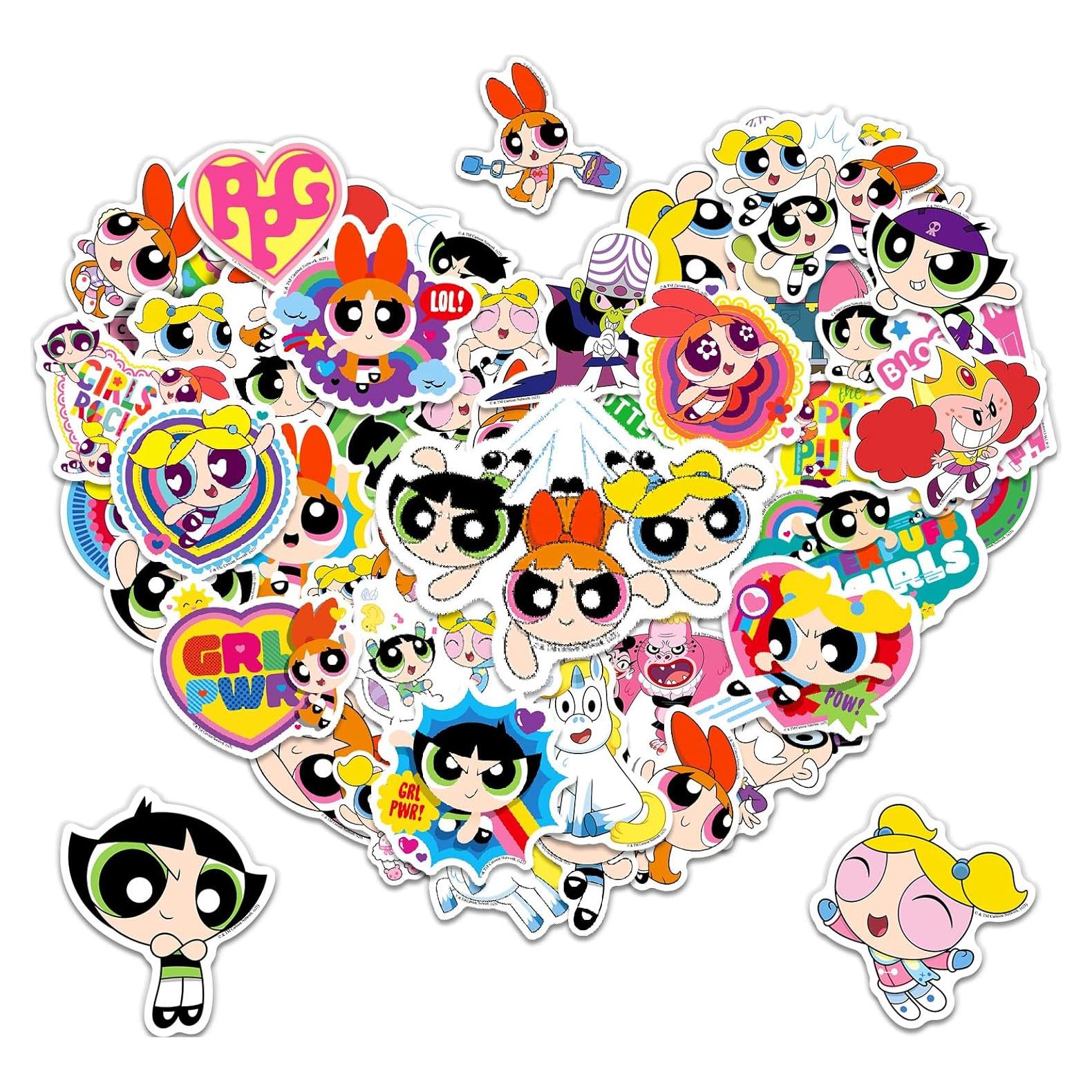 Pegatinas de Las Chicas Superpoderosas Charon 50PCS Impermeables