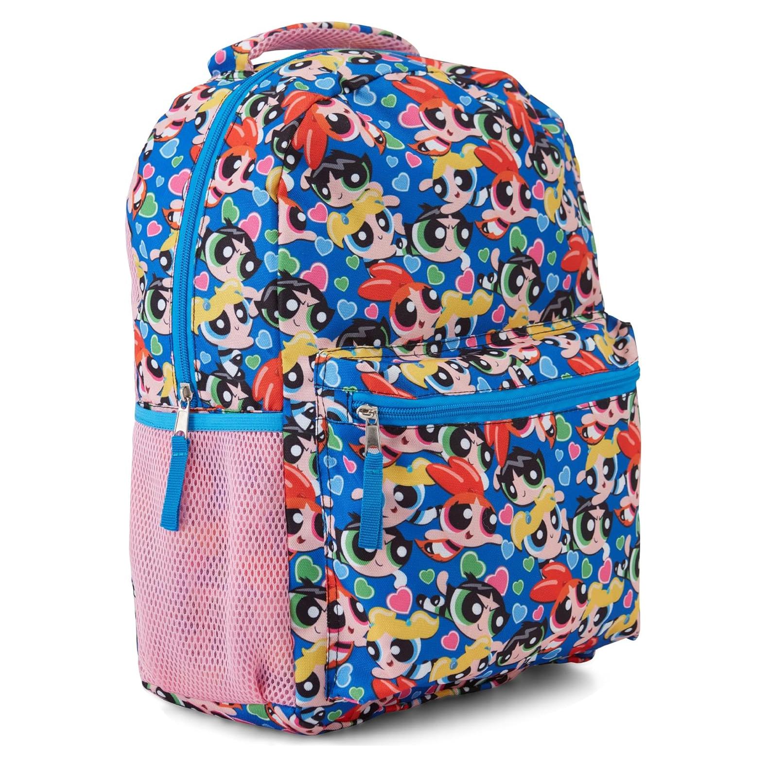 Mochila Escolar Powerpuff Girls Rosa 40.6x30.5x12.7cm