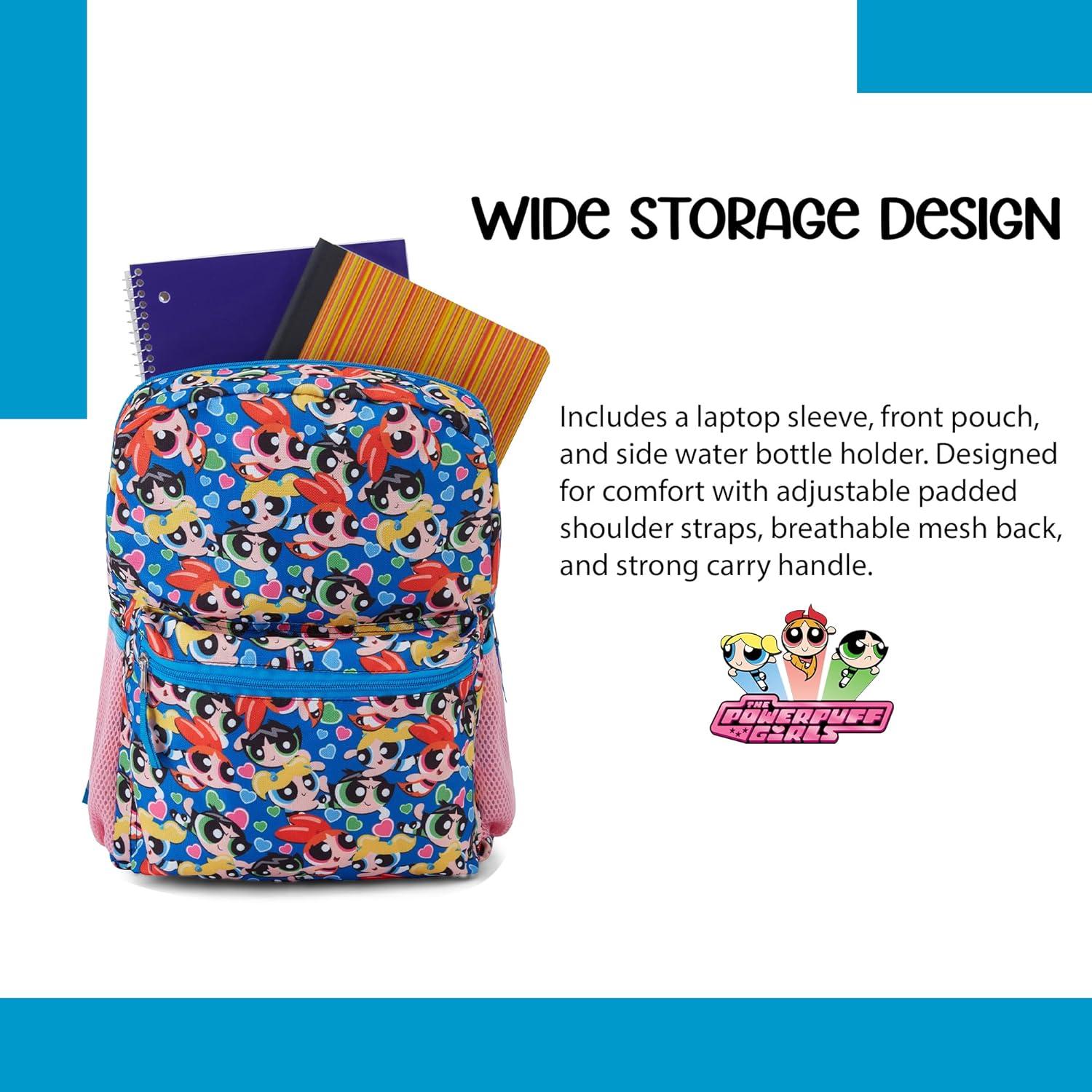 Mochila Escolar Powerpuff Girls Rosa 40.6x30.5x12.7cm