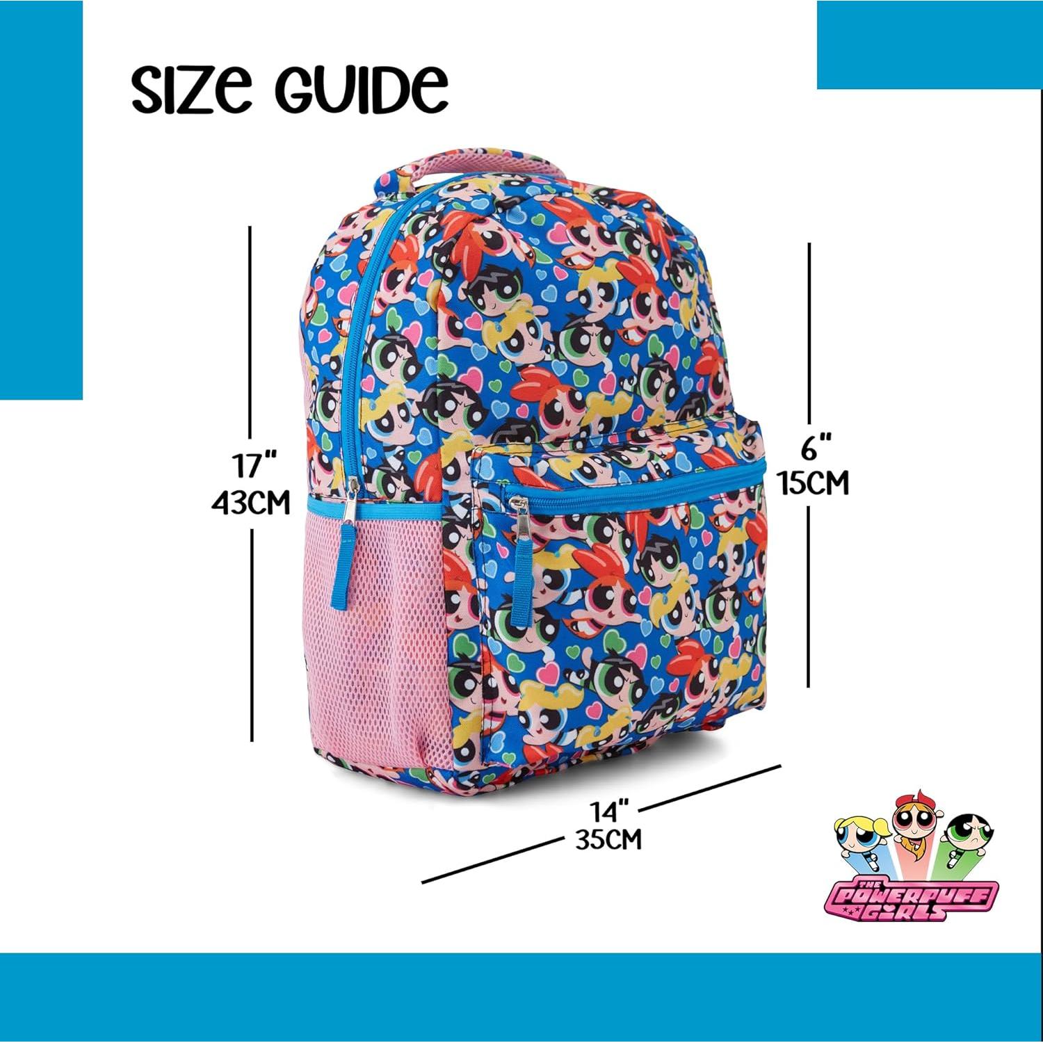 Mochila Escolar Powerpuff Girls Rosa 40.6x30.5x12.7cm
