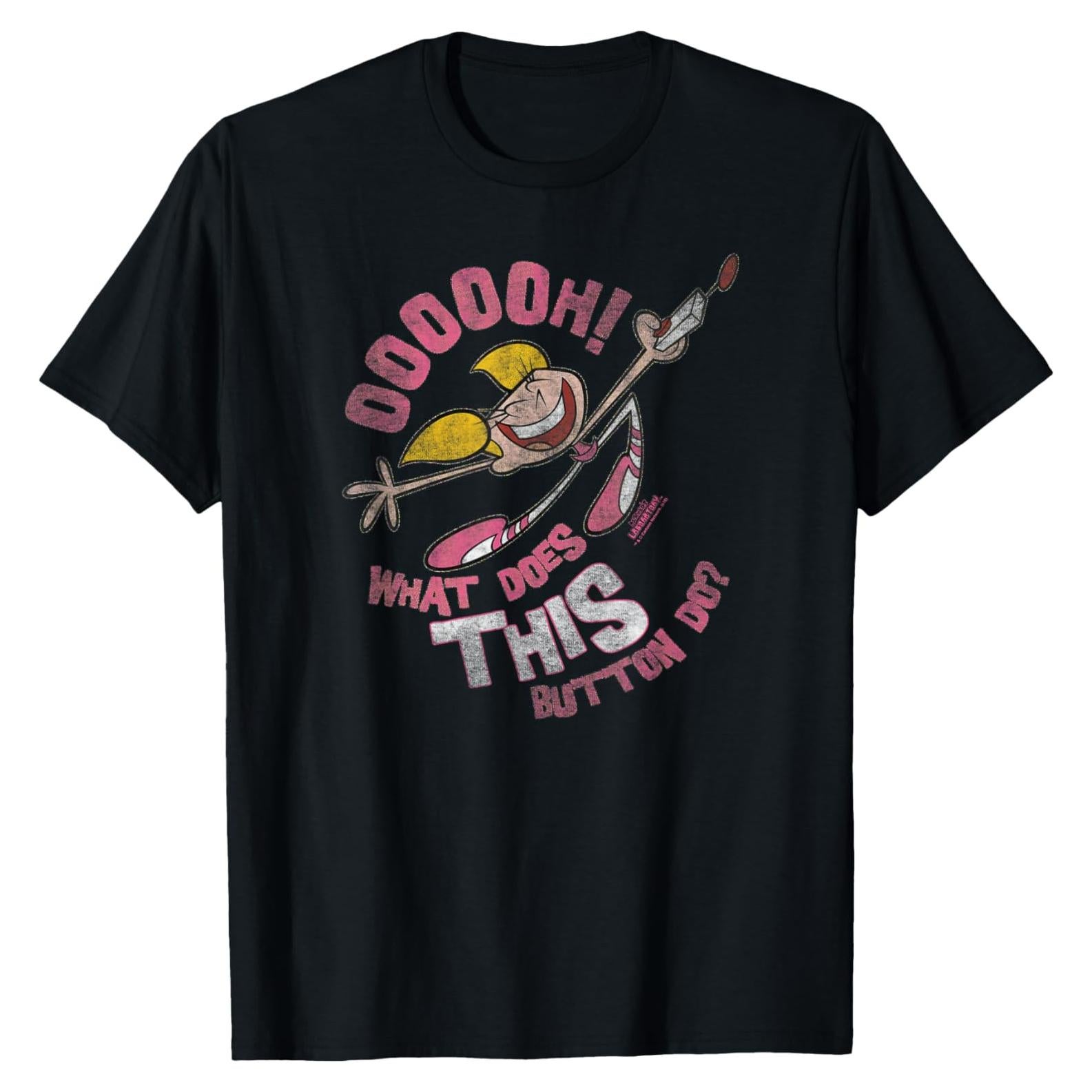 Camiseta Hombre Botón Dee Dee Laboratorio de Dexter