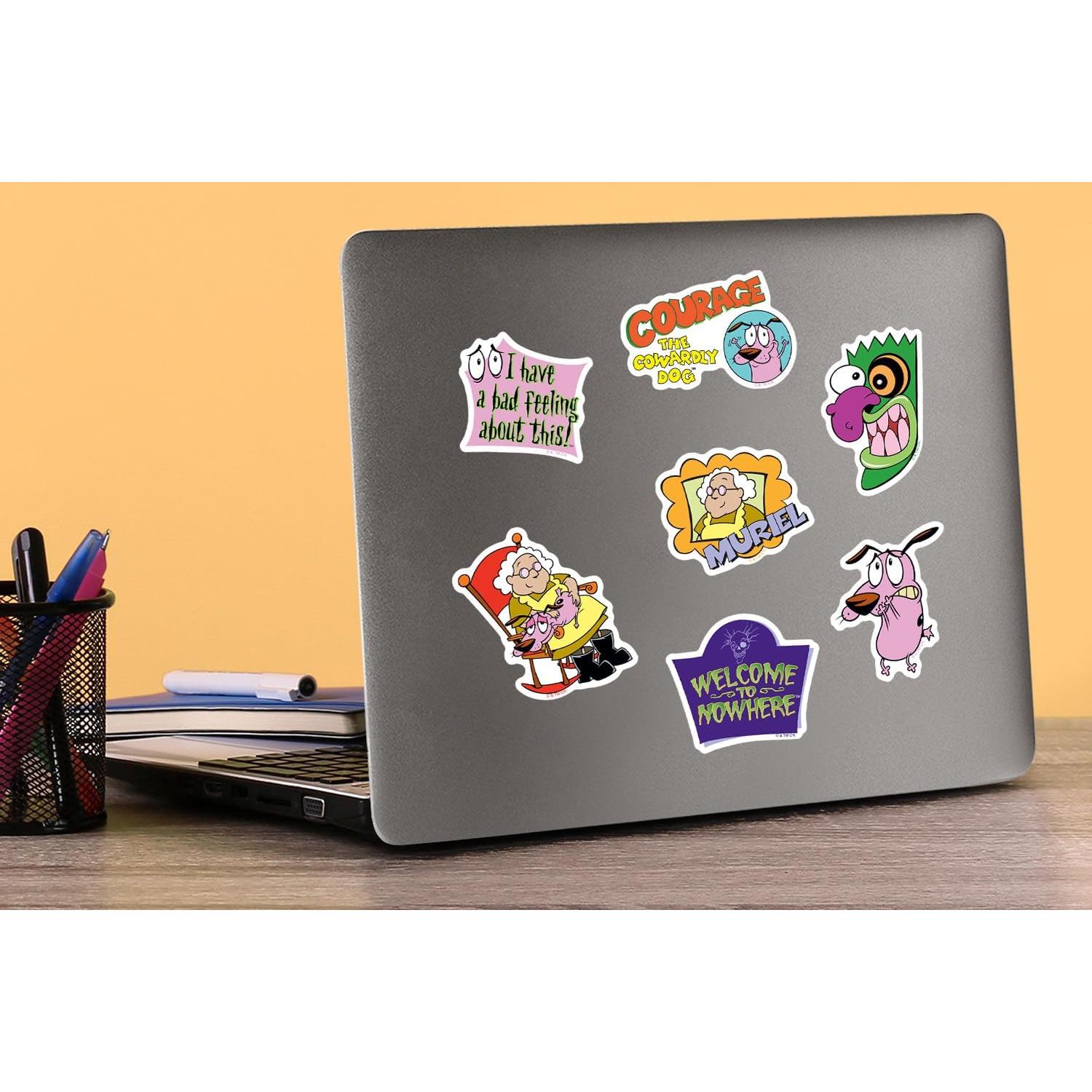 Stickers Courage el Perro Cobarde 50ct Vinilo Premium