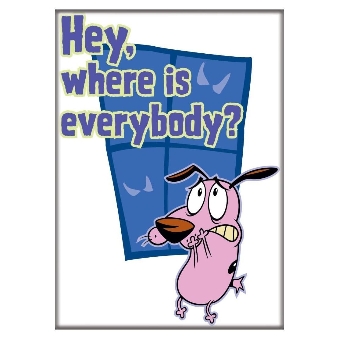 Imán Ata-Boy Coraje El Perro Cobarde 6.35 x 8.89 cm