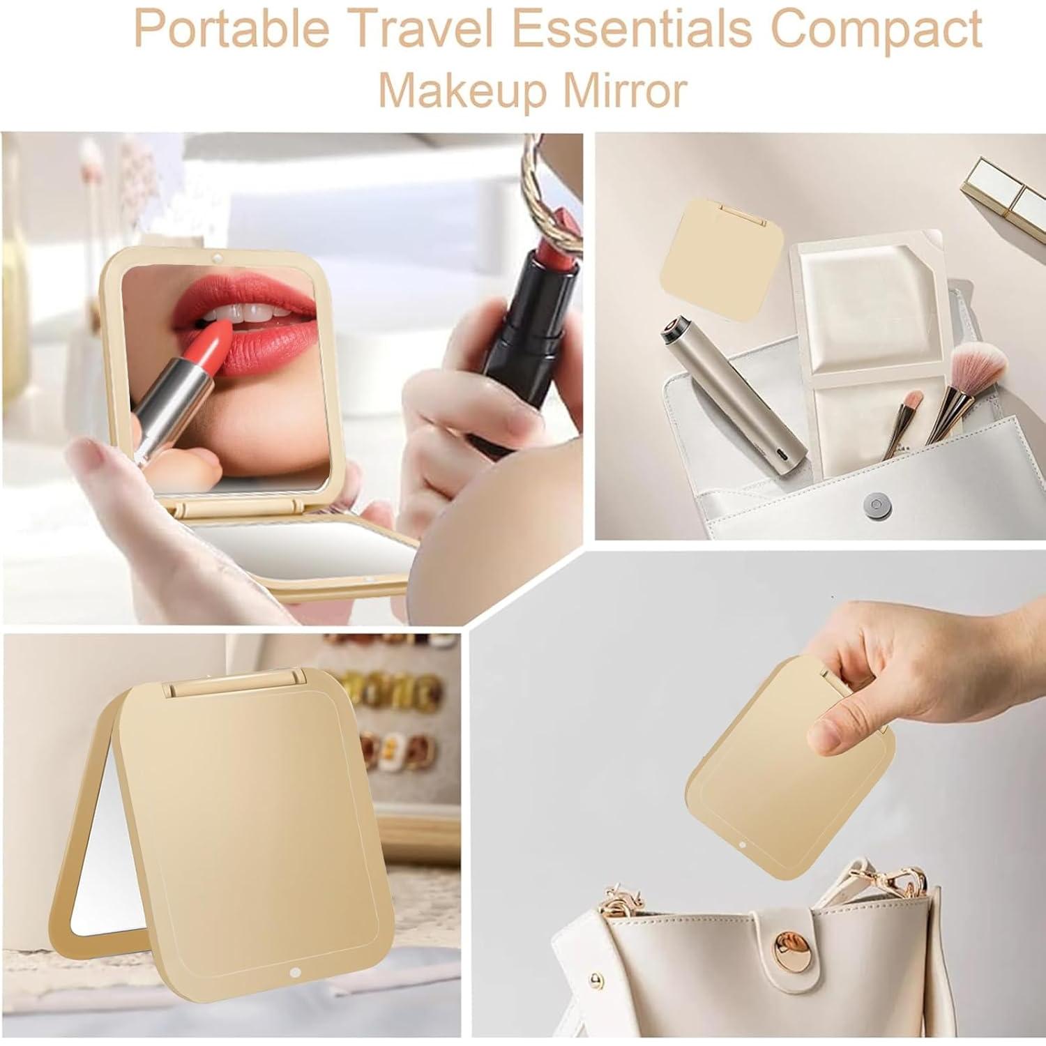 Espejo Compacto de Maquillaje CYHTSHFZ 5x Plegable 8.38cm