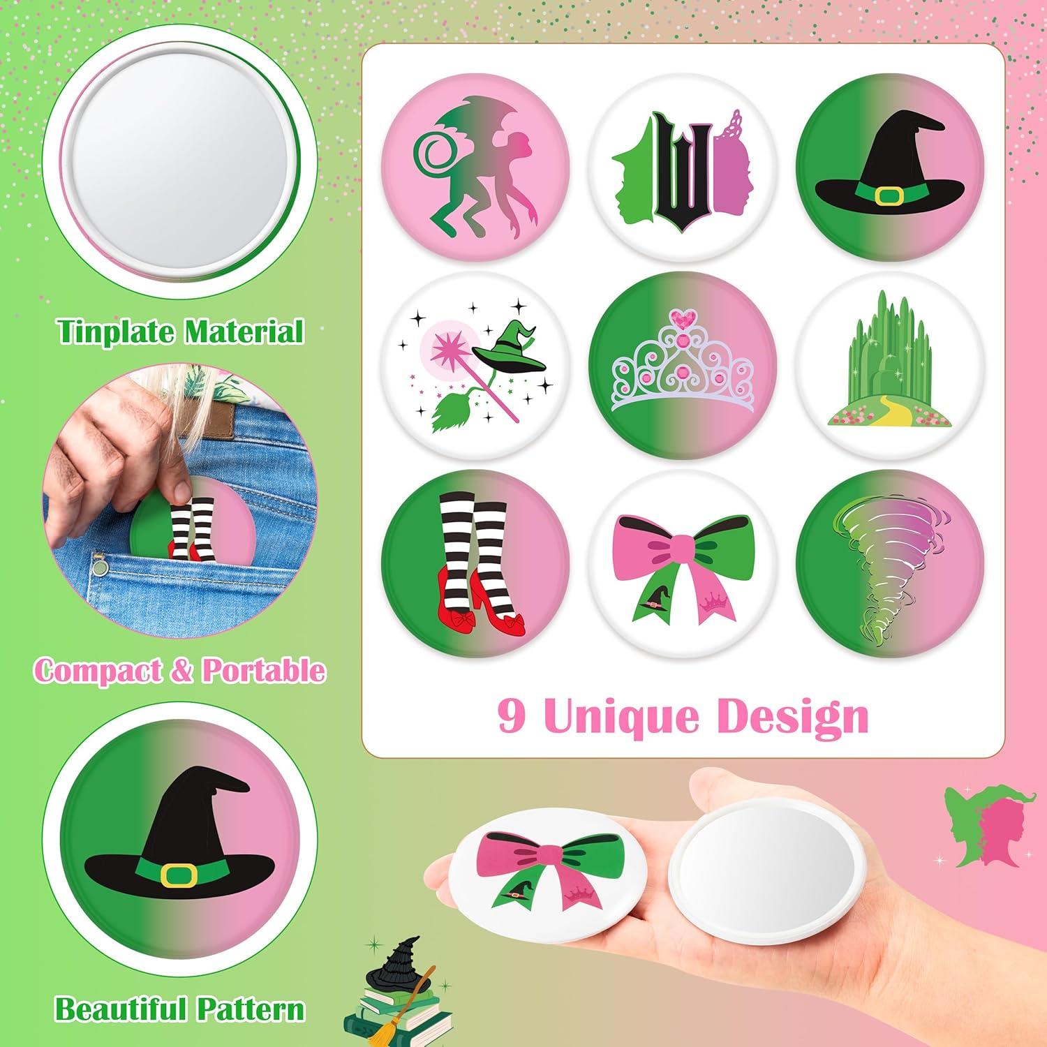 Set de 36 Espejos Compactos Laffact - Diseño Mágico de Bruja