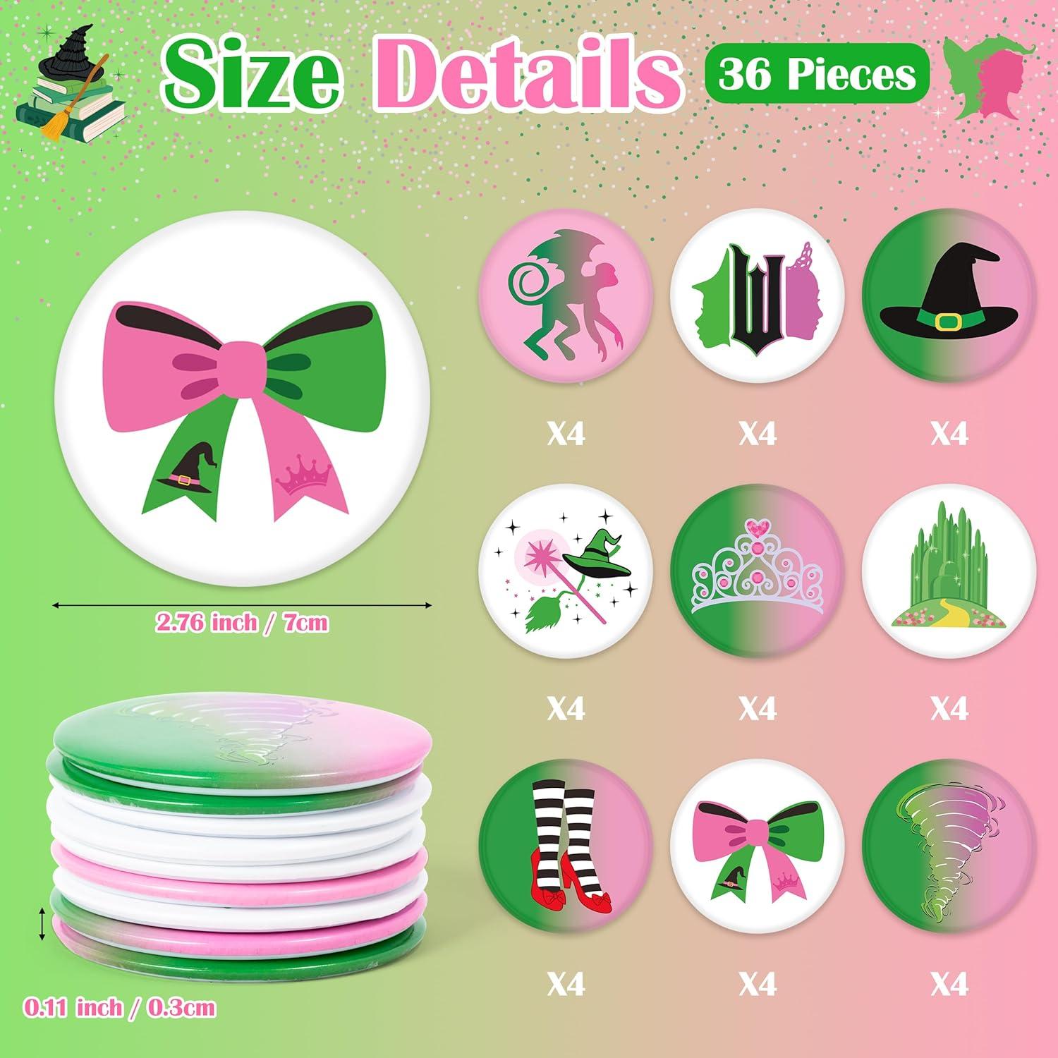 Set de 36 Espejos Compactos Laffact - Diseño Mágico de Bruja