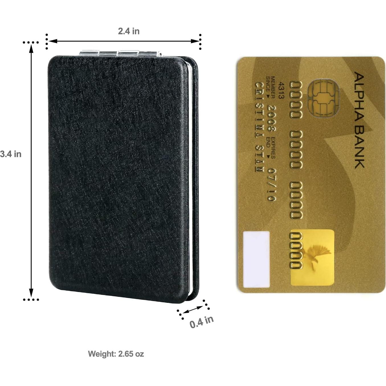 Espejo de Tocador Plegable Doble Cara YTZJ Negro Compacto