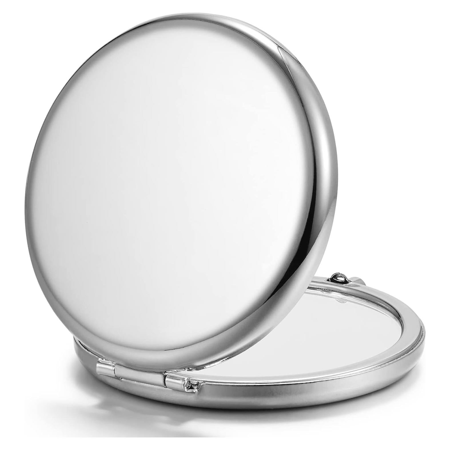 Espejo Compacto Doble Cara Getinbulk 6.35cm Plata