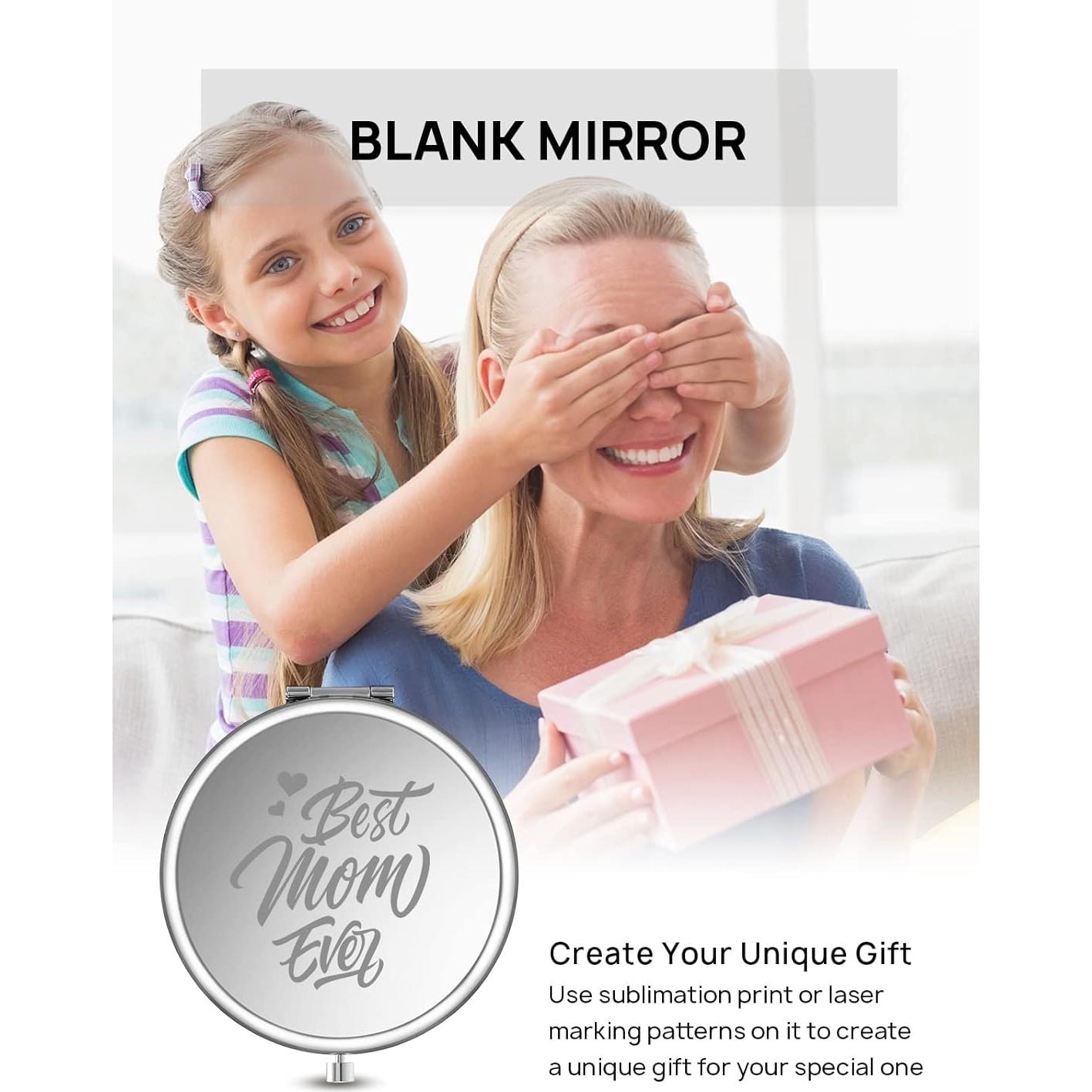 Espejo Compacto Doble Cara Getinbulk 6.35cm Plata