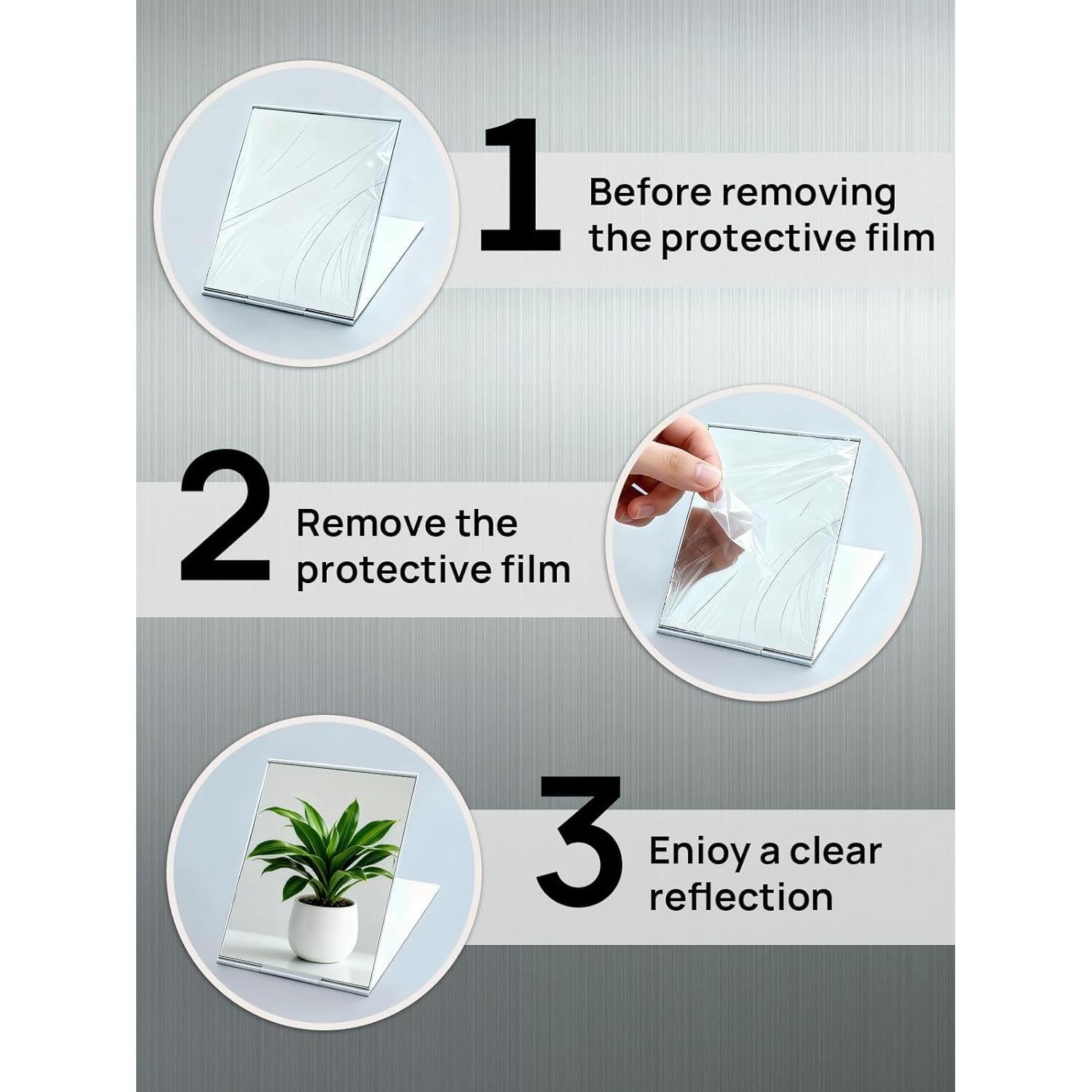 Espejo Plegable Mirrornova 8.38 cm Portátil Ultra Delgado