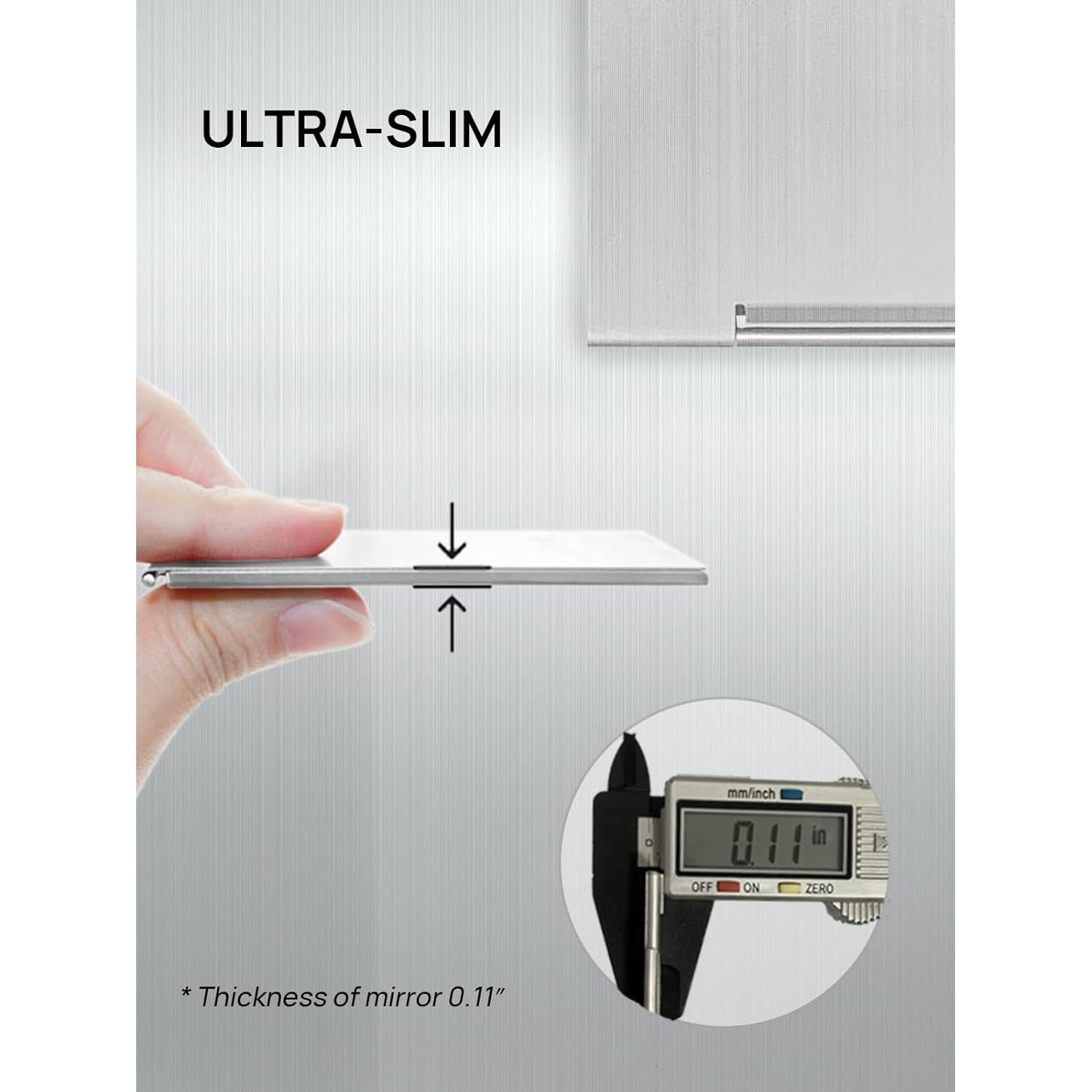 Espejo Plegable Mirrornova 8.38 cm Portátil Ultra Delgado