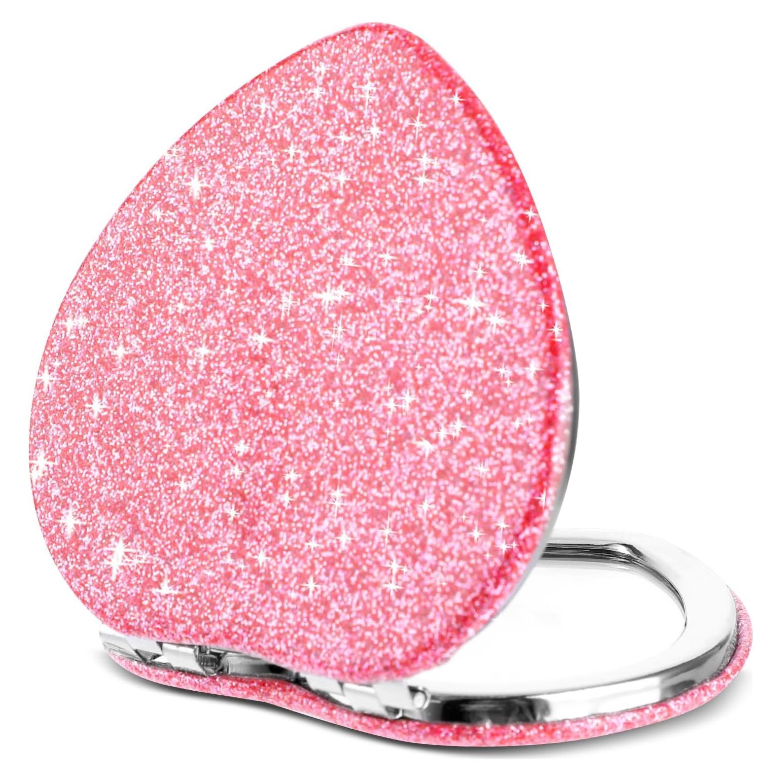 Espejo Plegable Doble Cara Dimeho Rosa Corazón 6.7 cm