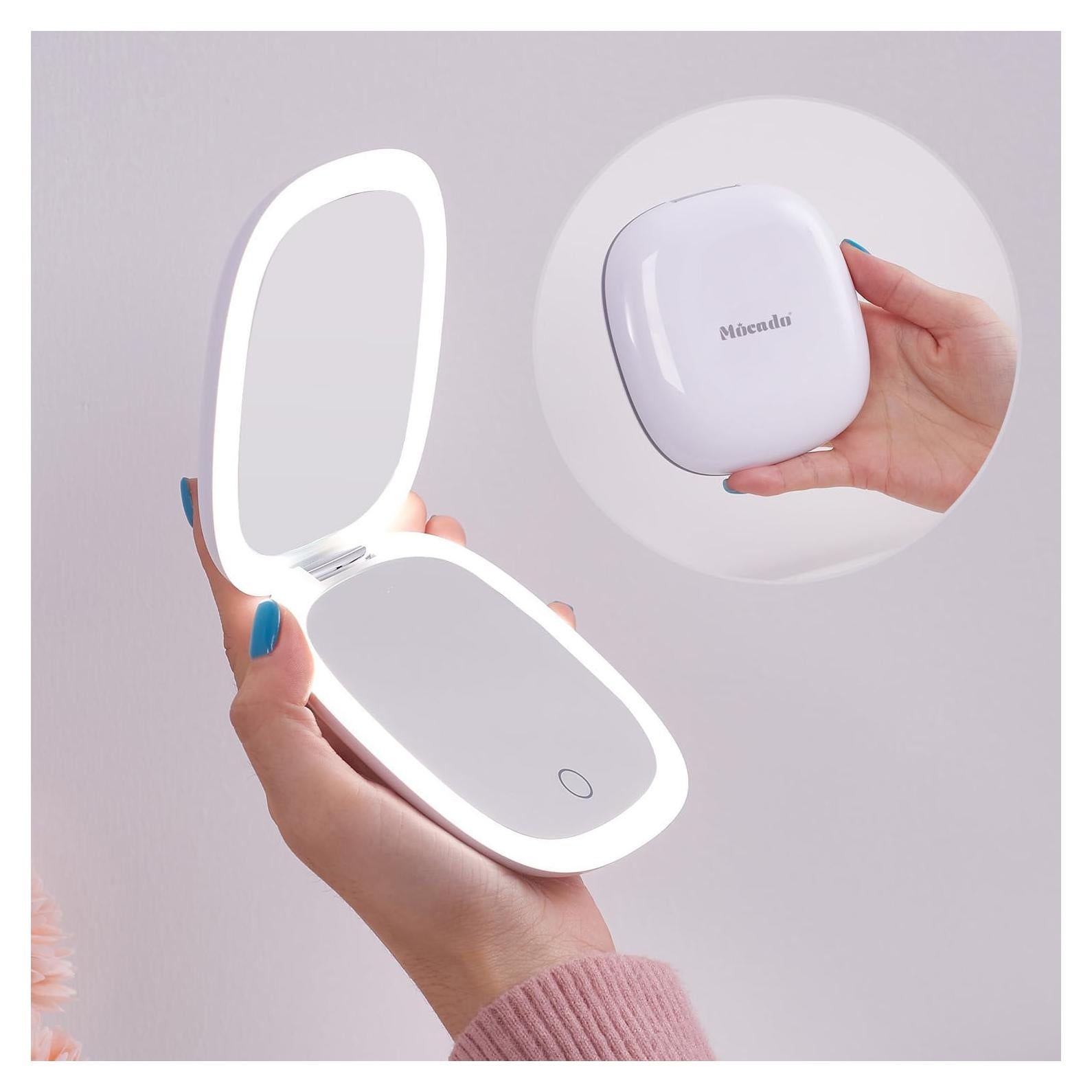 Espejo de Maquillaje LED Mocado 9.9 cm 1X/10X Dimmable USB