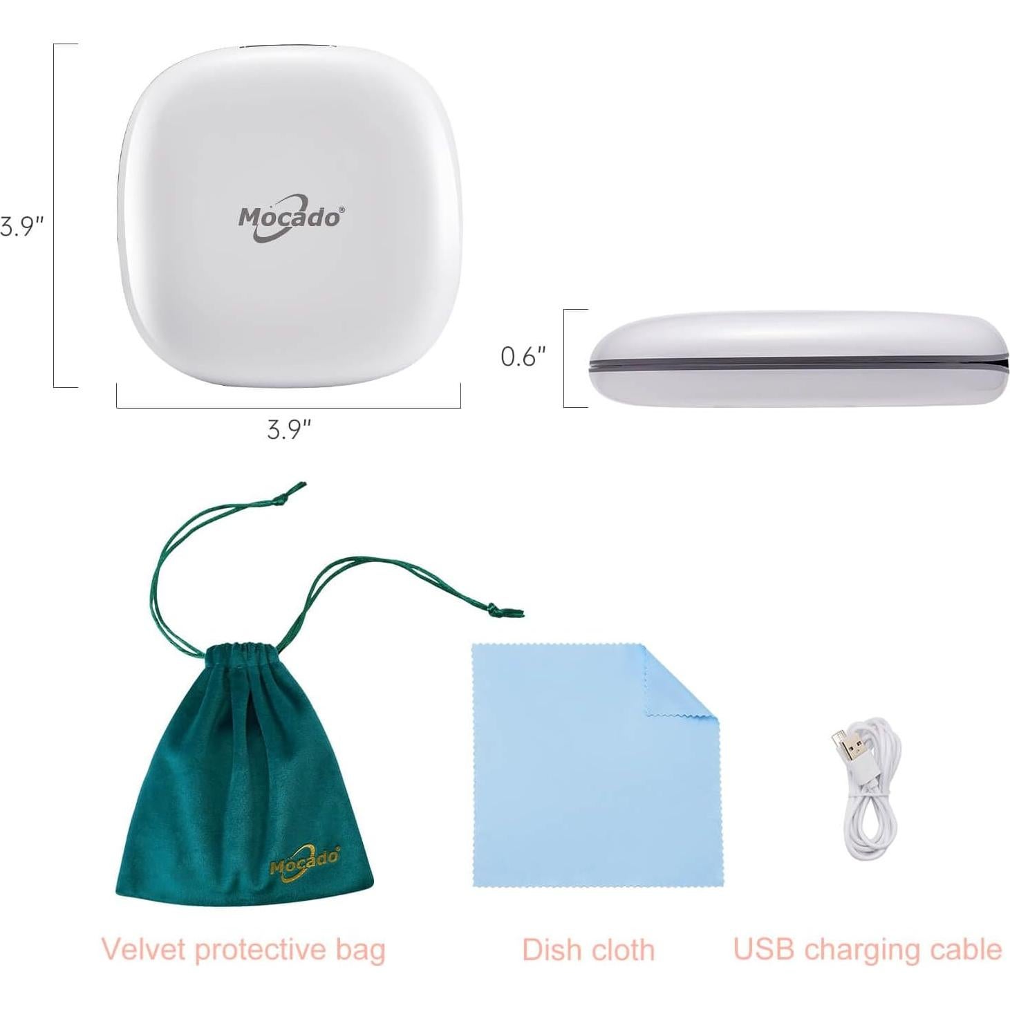 Espejo de Maquillaje LED Mocado 9.9 cm 1X/10X Dimmable USB