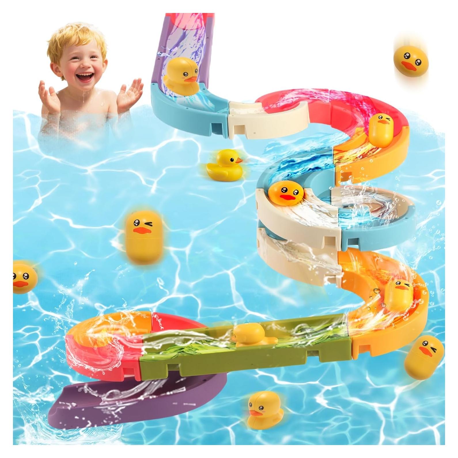 Juguetes de baño deslizantes de pato Haierle 34 piezas