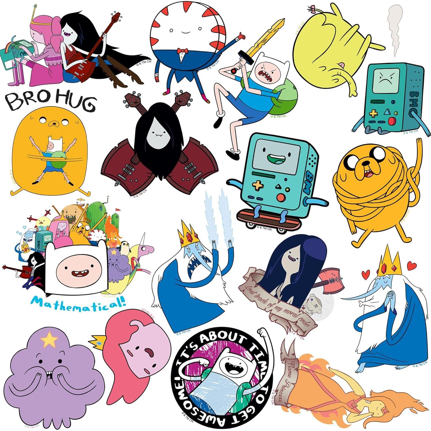 Calcomanías de Vinilo Hora de Aventura - Paquete de 50 Unidades