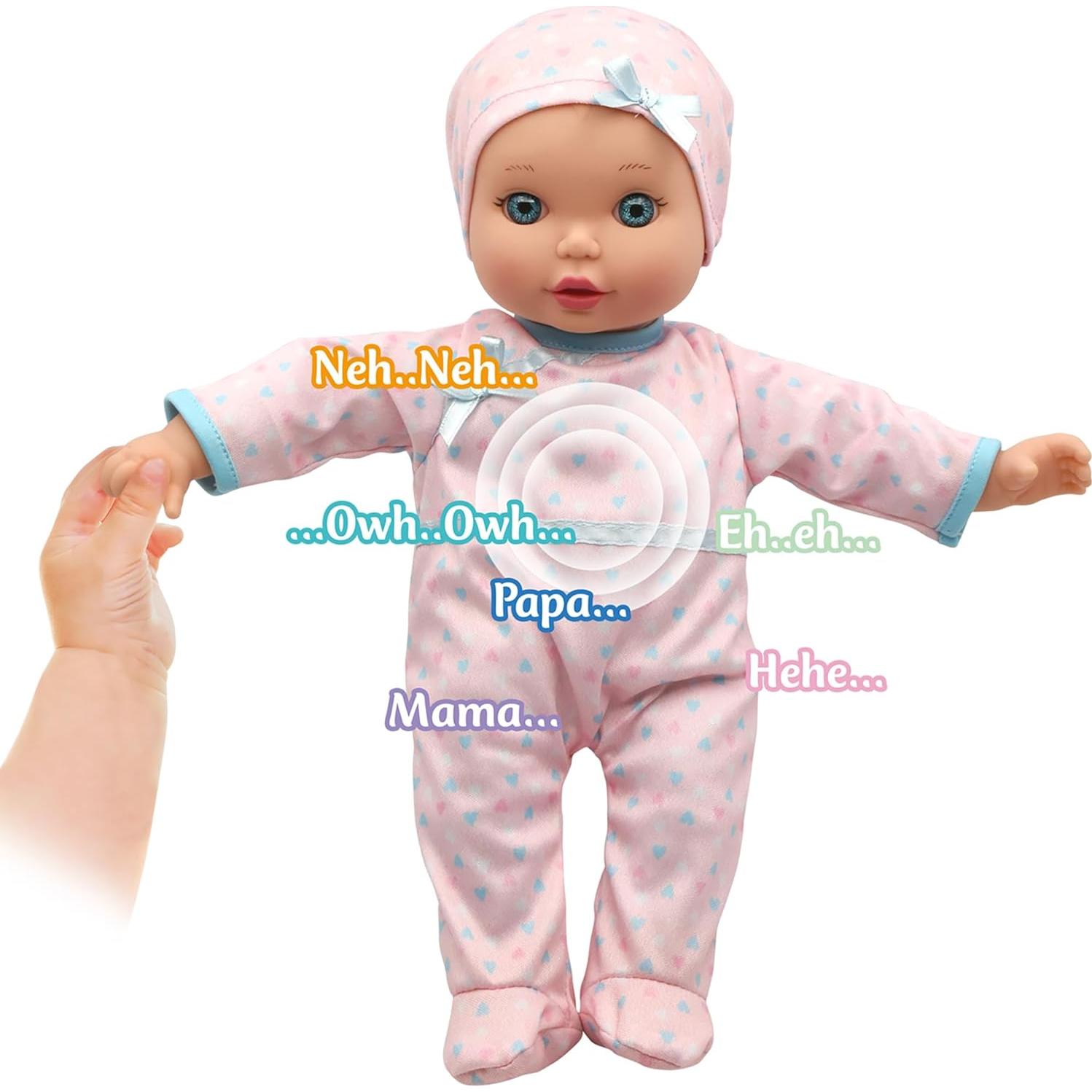Muñeca de Bebé 30.48 cm Little Darlings con Cuna y Sonidos