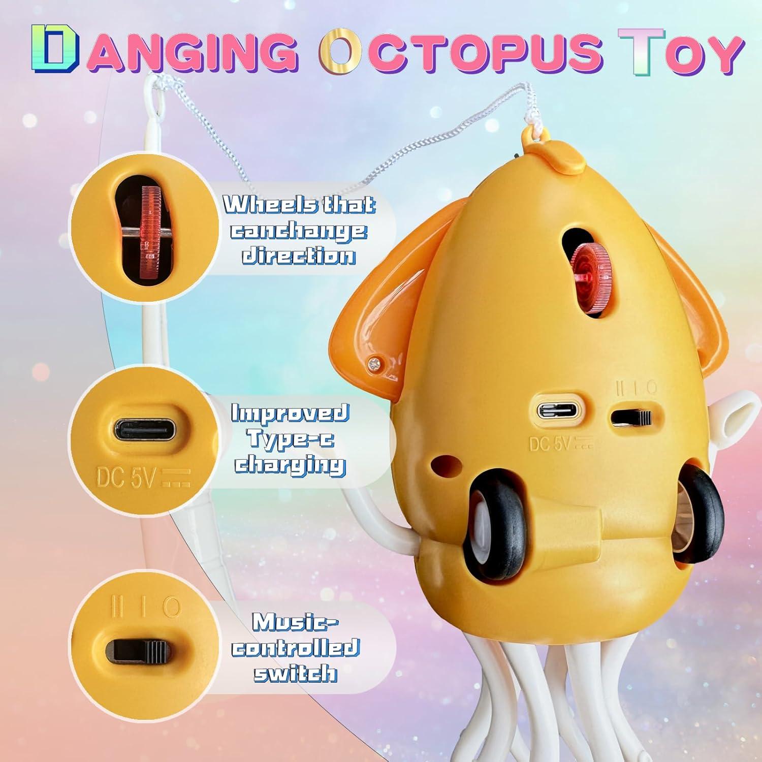 Juguete de Bebé Calamar Bailarín Deyuanda con Luces y Música