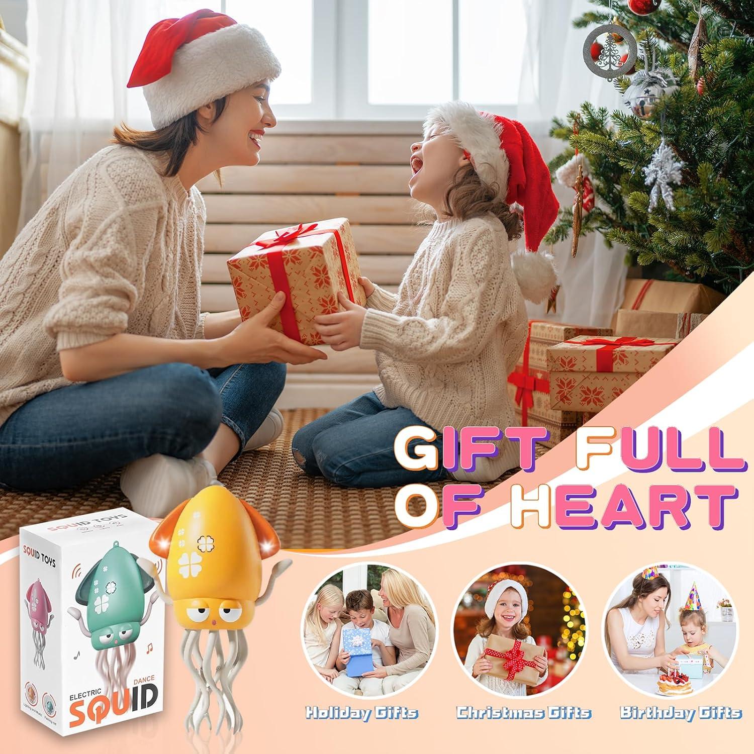 Juguete de Bebé Calamar Bailarín Deyuanda con Luces y Música