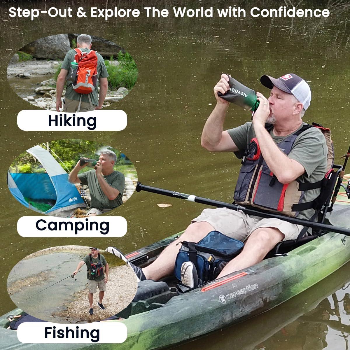 Kit de Filtro de Agua Portátil AQUASIV Basecamp - 1L/min