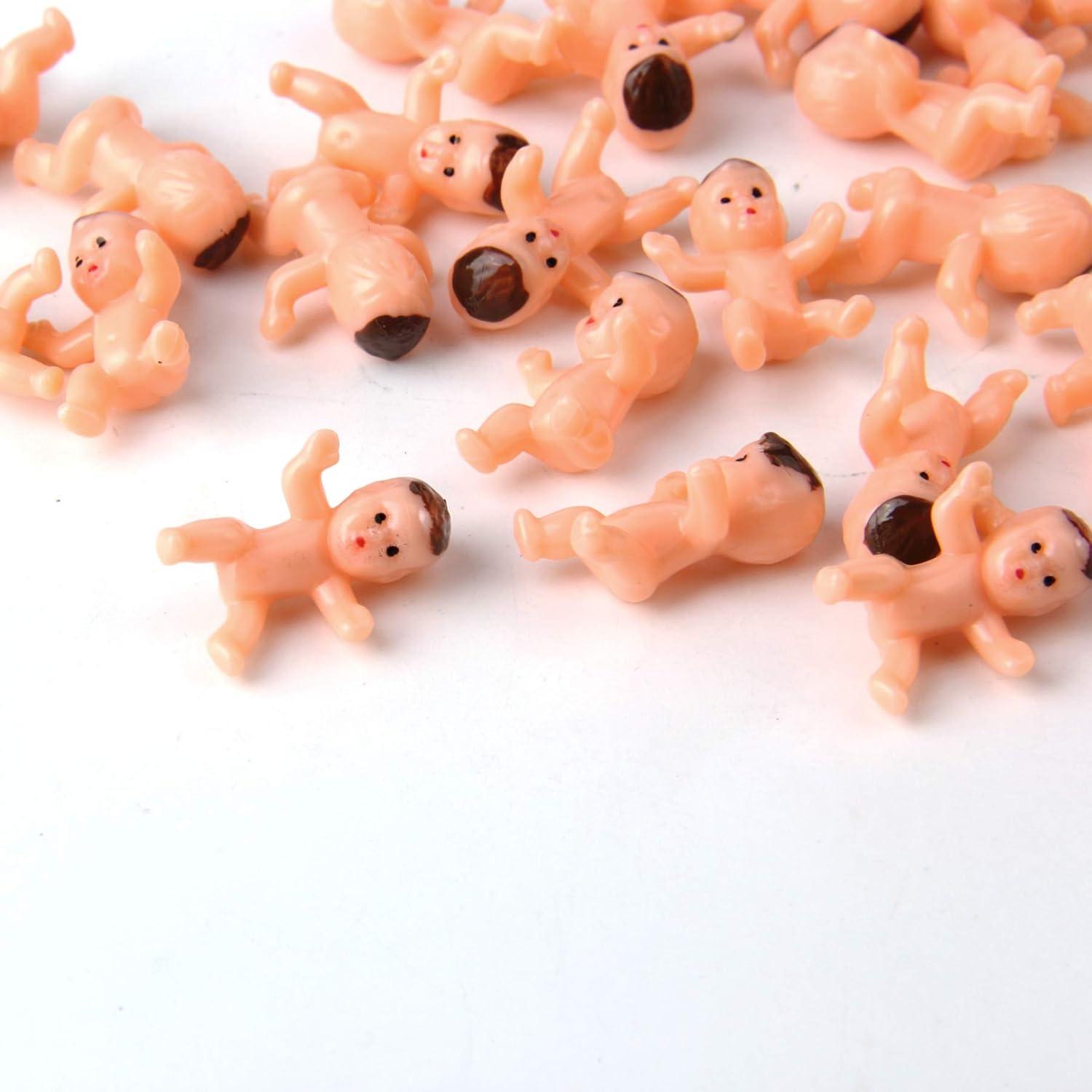 36 Mini Bebés de Plástico JIAKAI para Baby Shower Decoración
