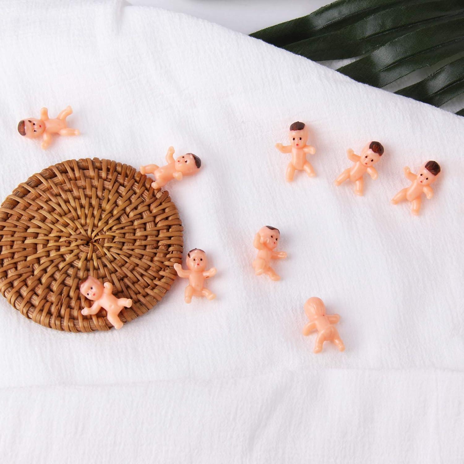 36 Mini Bebés de Plástico JIAKAI para Baby Shower Decoración