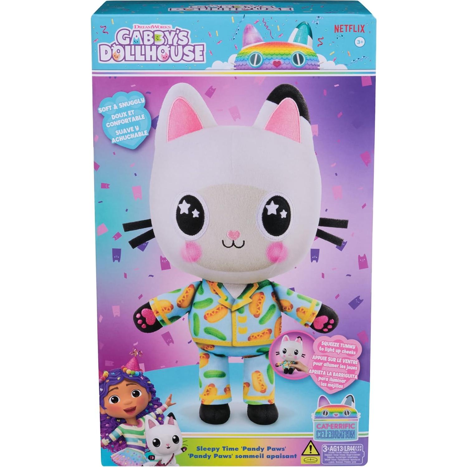 Peluche Gabby's Dollhouse Pandy Paws 33 cm con Luces