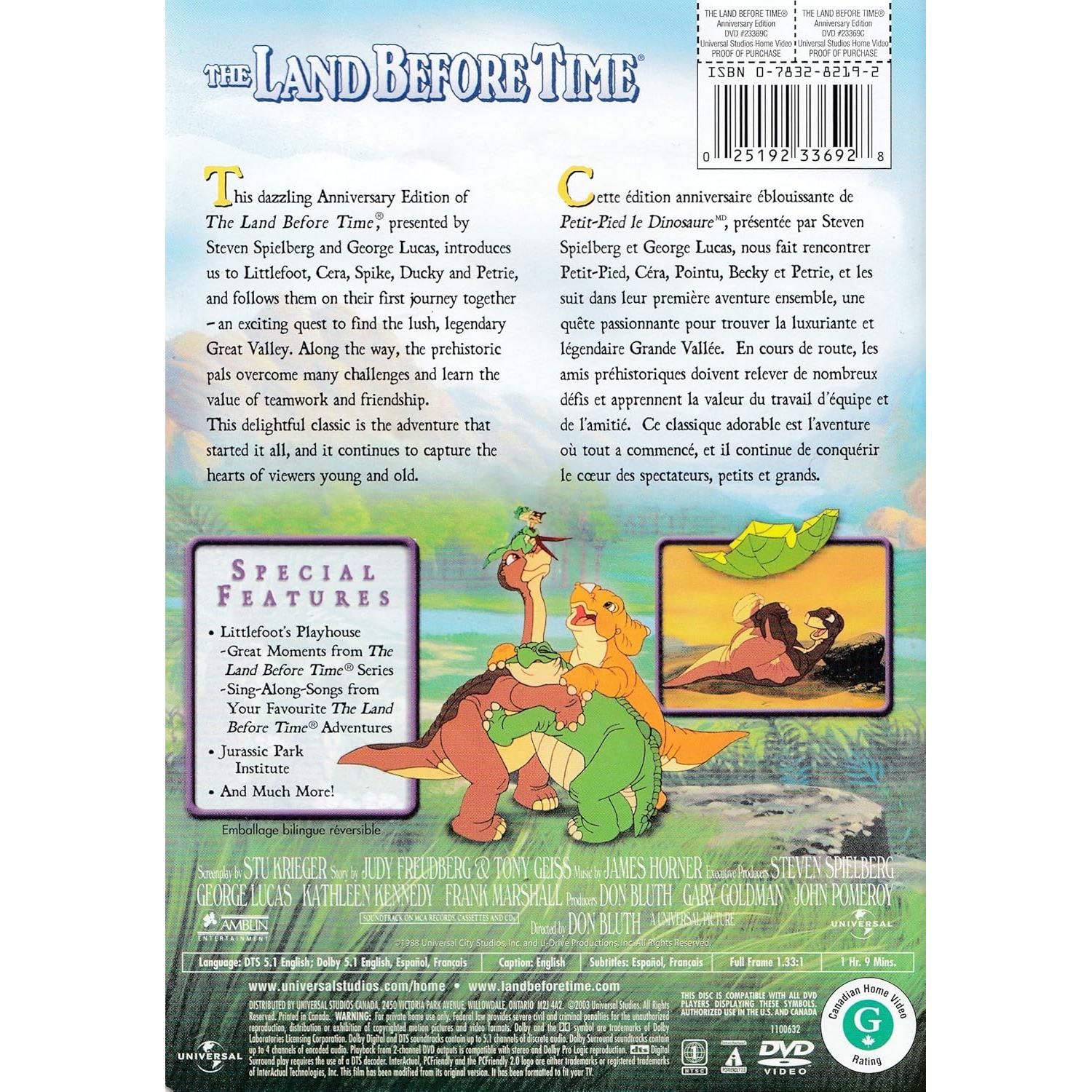 La Tierra Antes del Tiempo DVD - Clásico Animado Universal