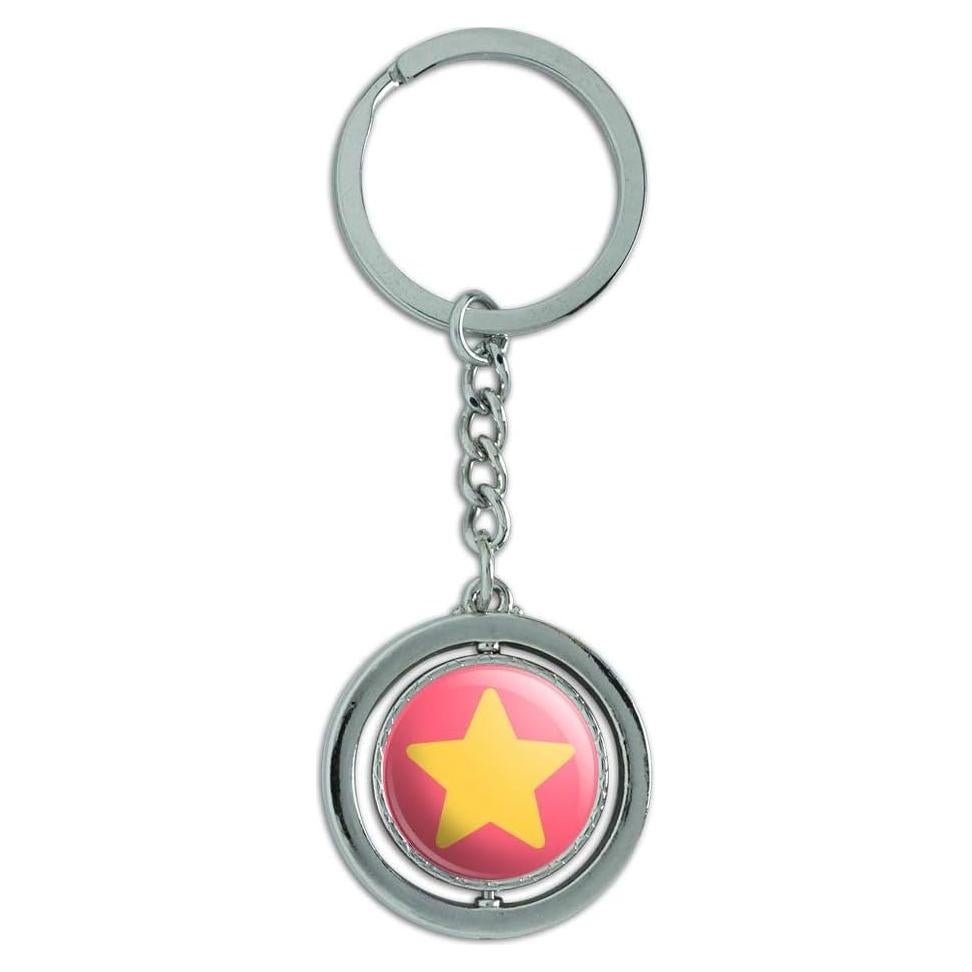 Llavero Giratorio Redondo Metal Cromado Steven Universe