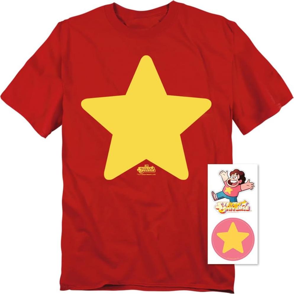 Camiseta Unisex Steven Universe Estrella Roja Algodón