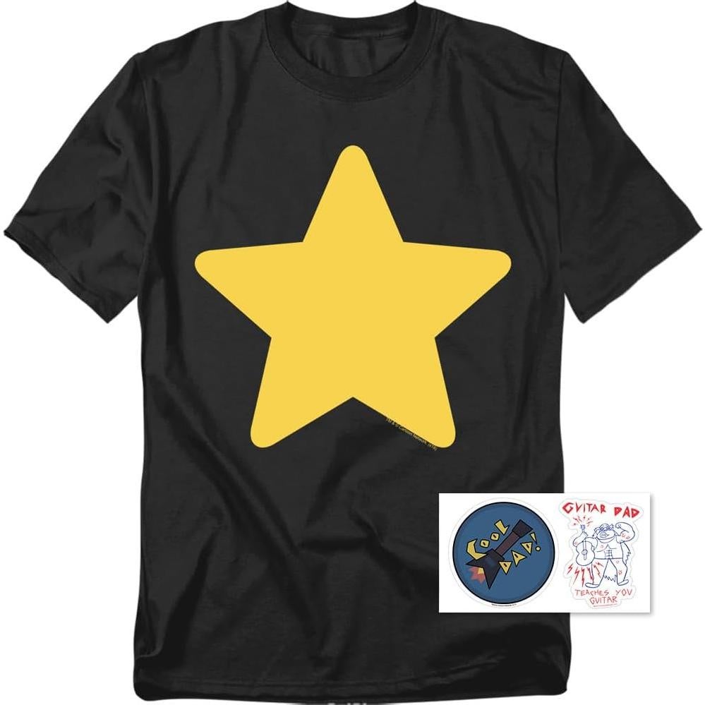 Camiseta Unisex Steven Universe Greg Star Algodón Negro Grande