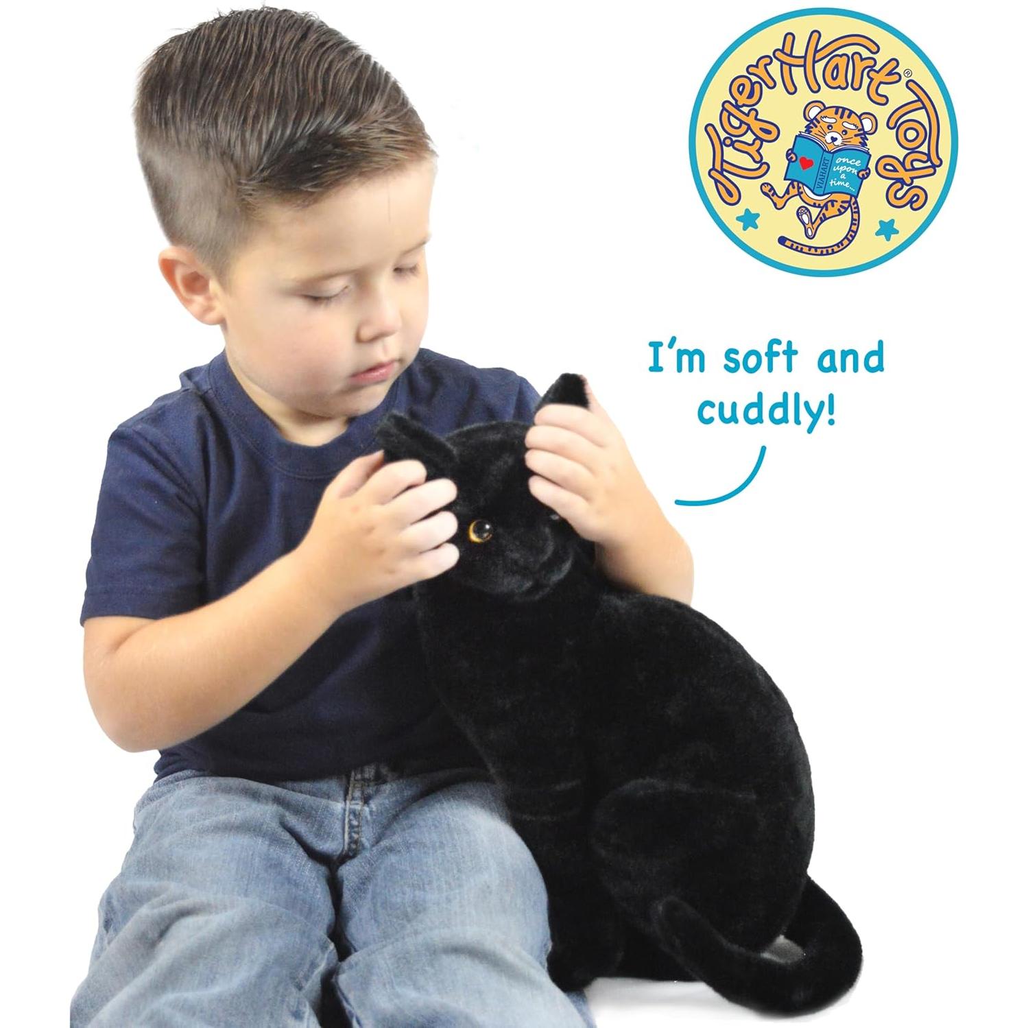 Peluche Gato Negro Boone 33 cm - VIAHART Suave y Lindo