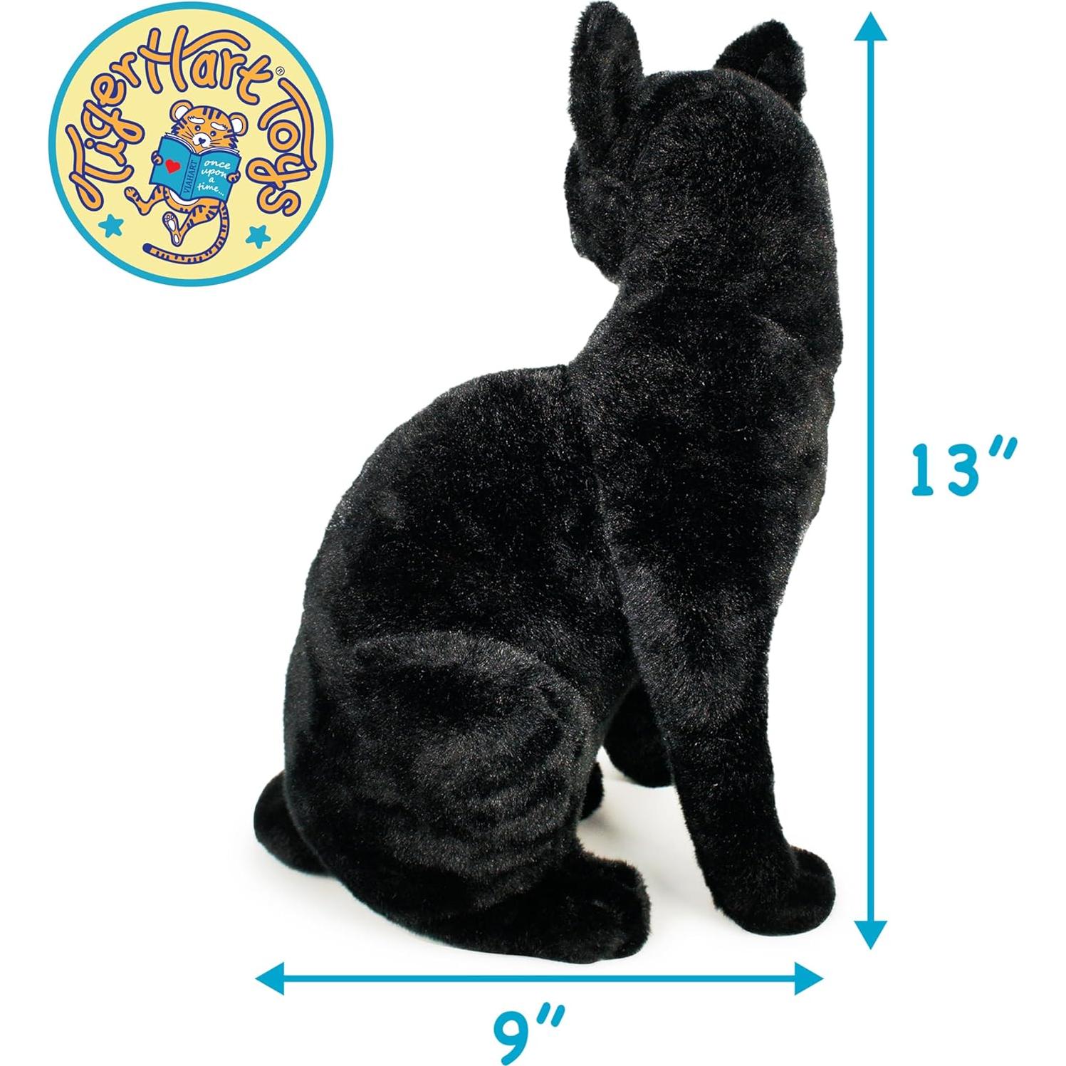 Peluche Gato Negro Boone 33 cm - VIAHART Suave y Lindo