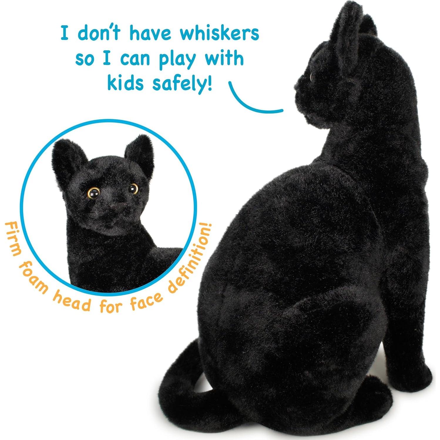 Peluche Gato Negro Boone 33 cm - VIAHART Suave y Lindo